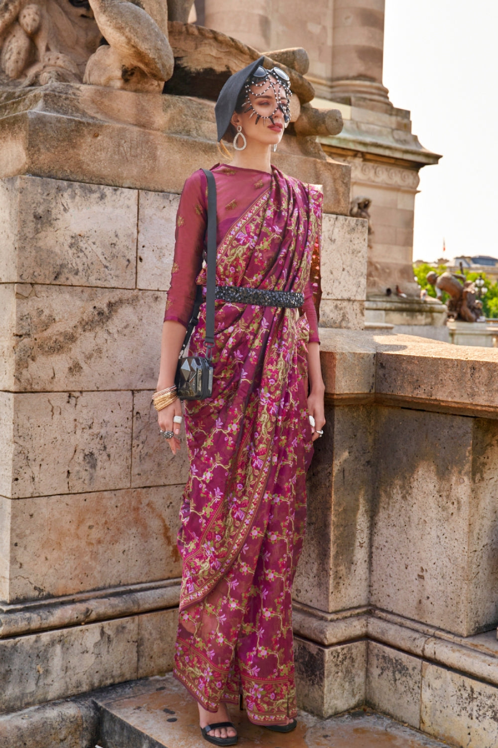 Red Organza Saree