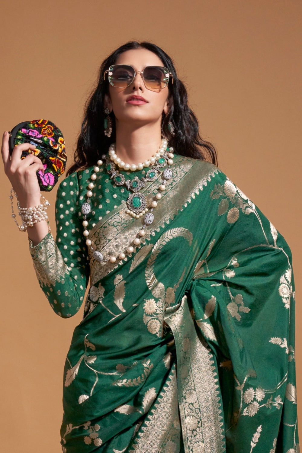Archanna Guptaa In Green Georgette Saree