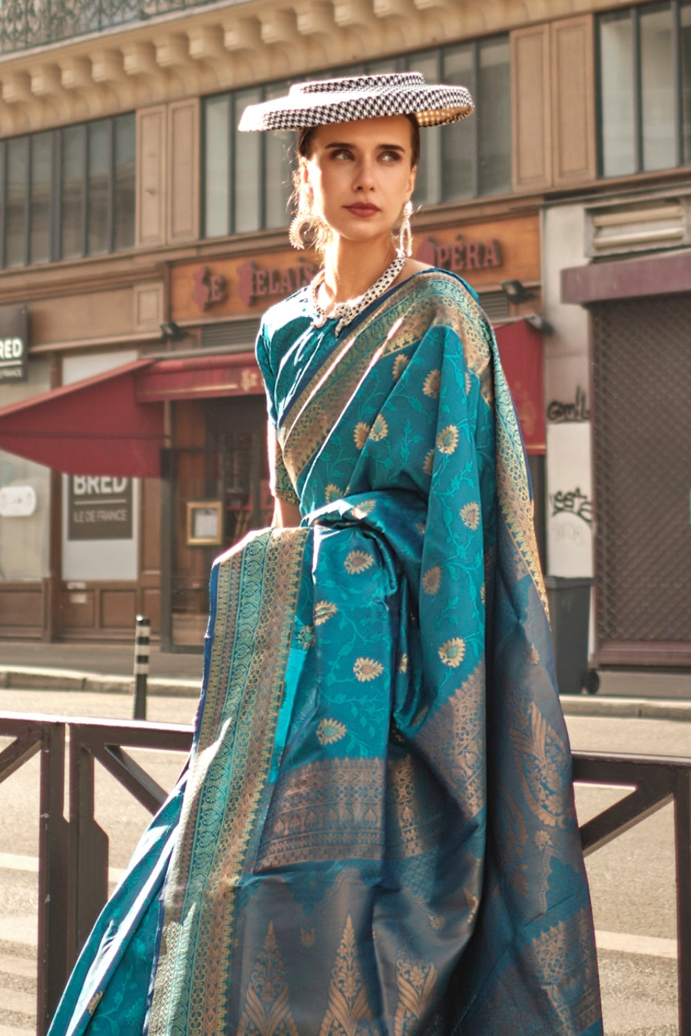 Teal Soft Silk Saree