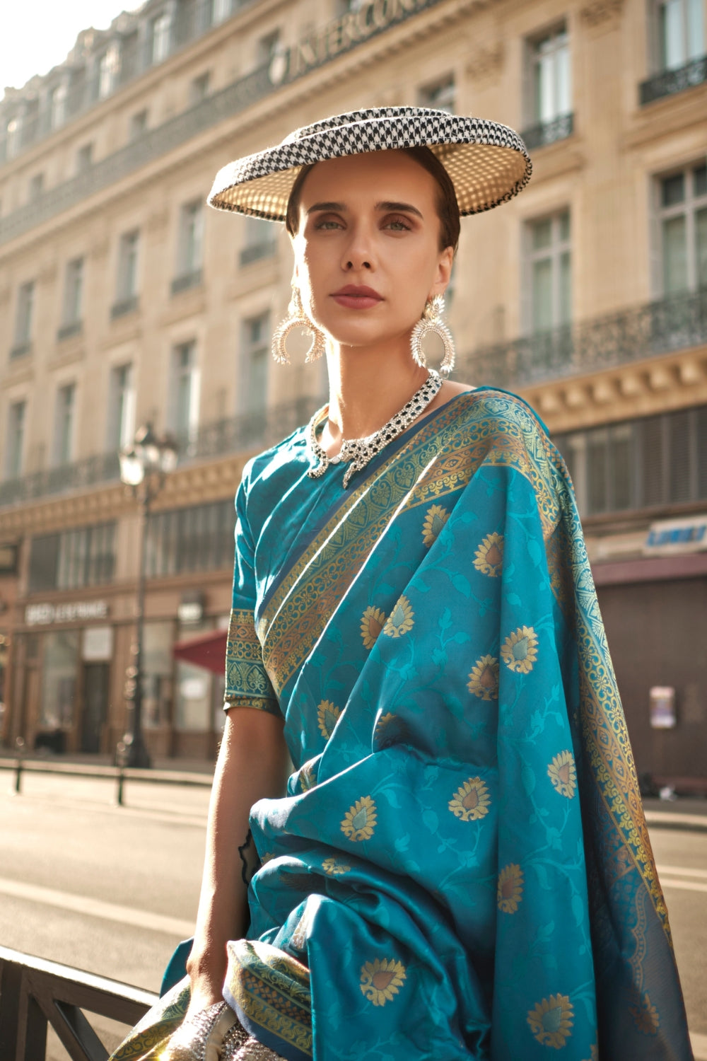 Teal Soft Silk Saree