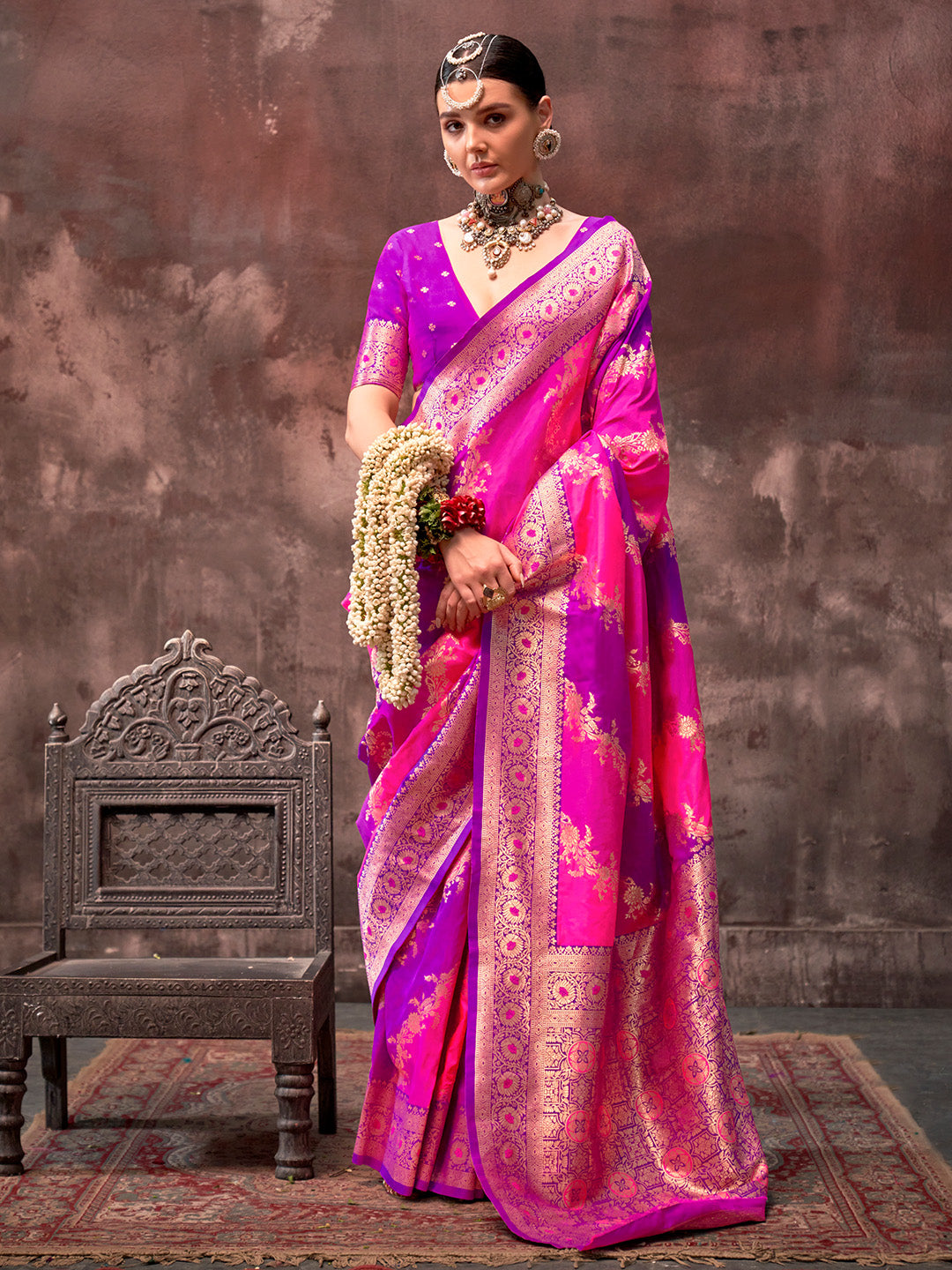 Multi Color Festive Wear Silk Saree
