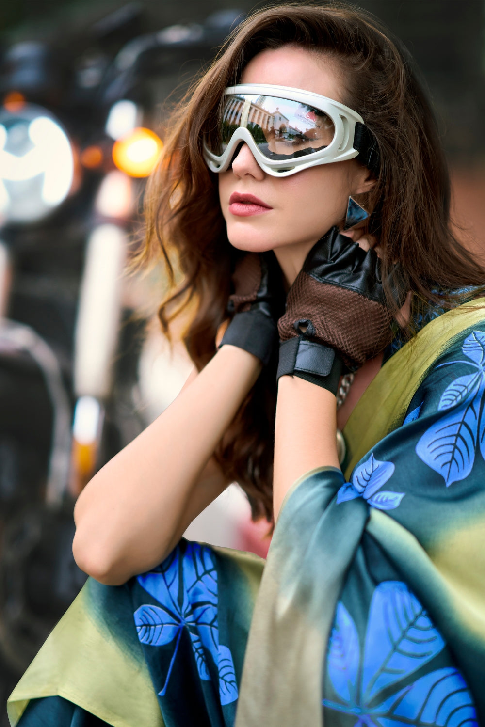 Dark Blue Japan SATIN Saree