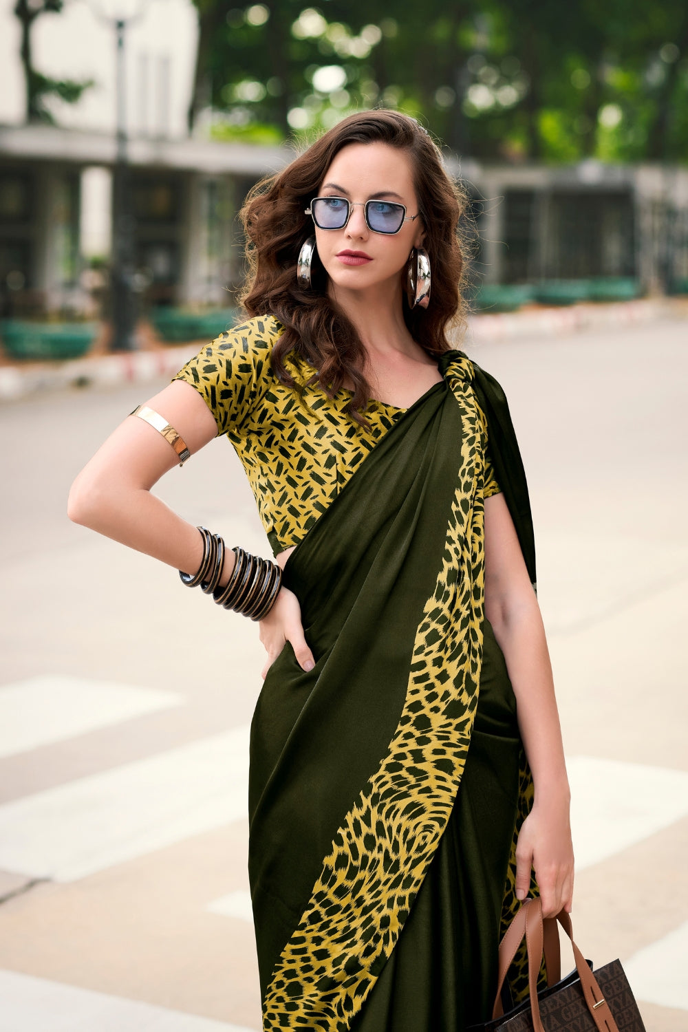 Black Japan SATIN Saree