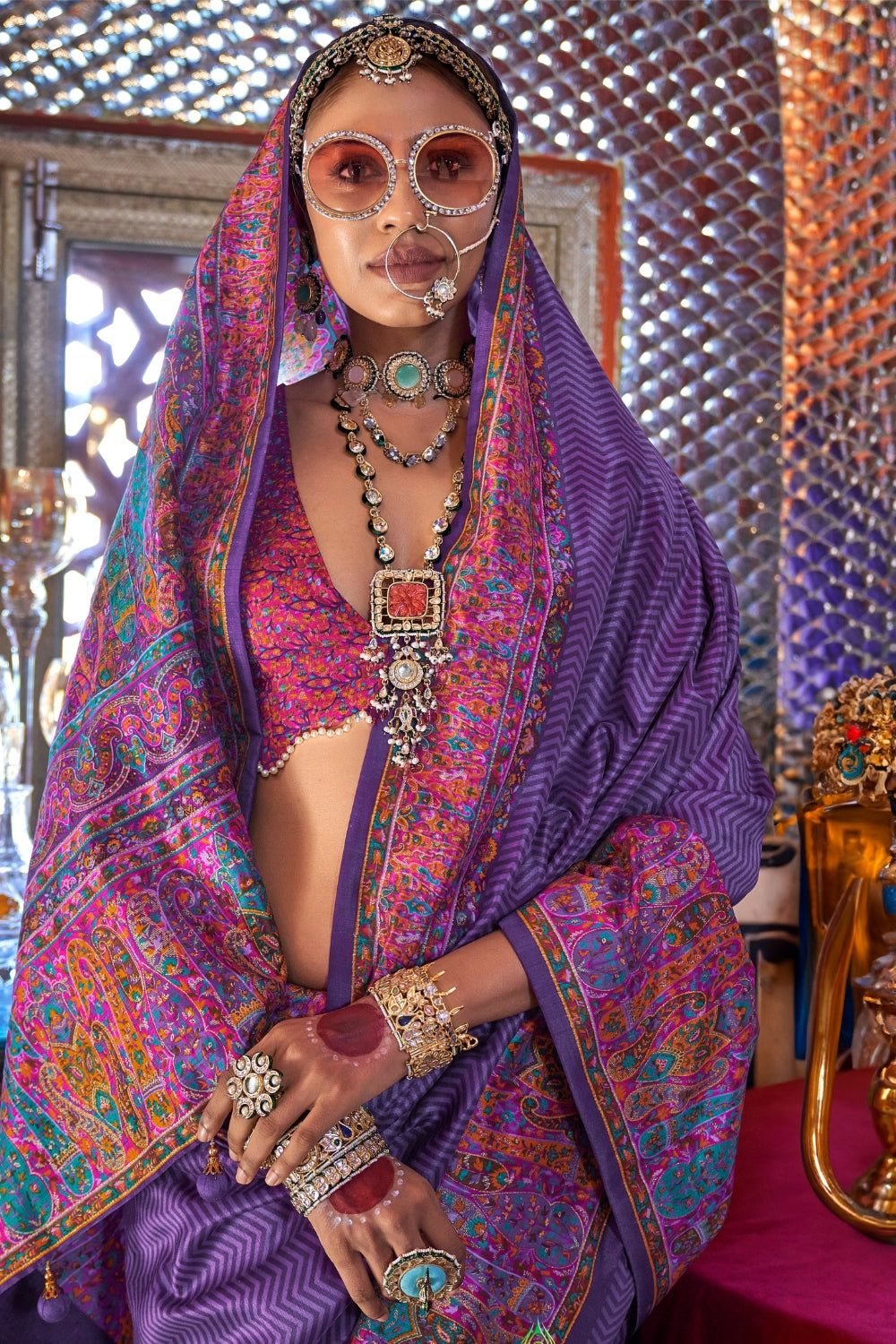 Purple Patola Silk Saree