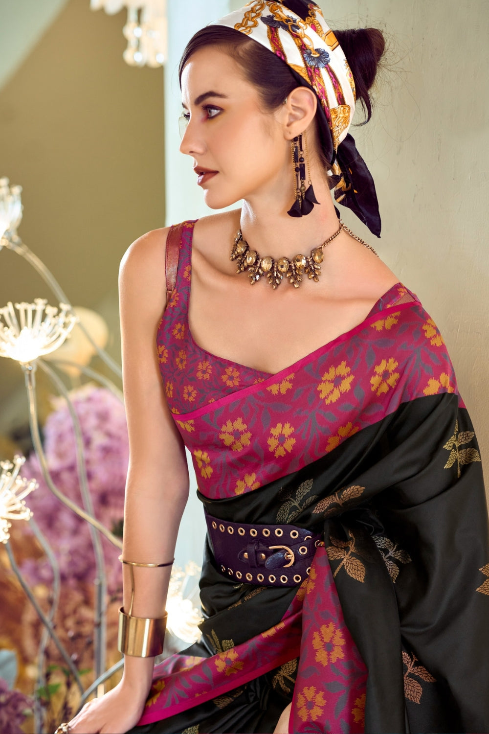 Black Soft Silk Saree