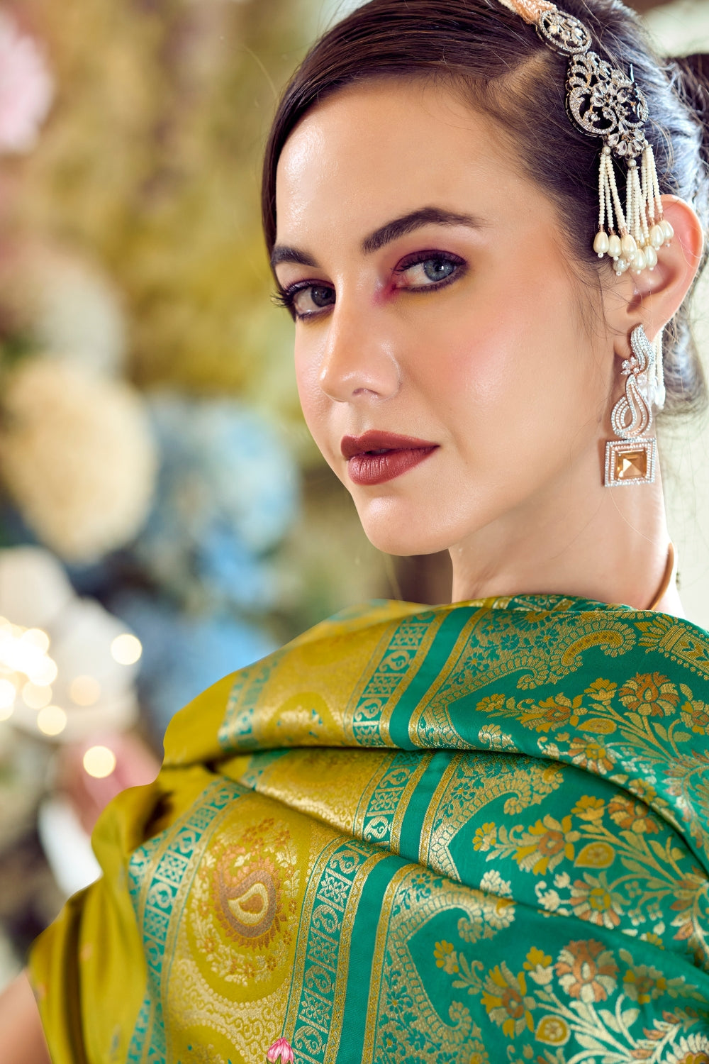 Green Pure Soft Banarasi Silk Saree