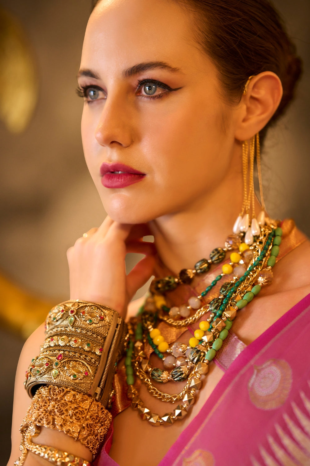 Cream Soft Silk Saree