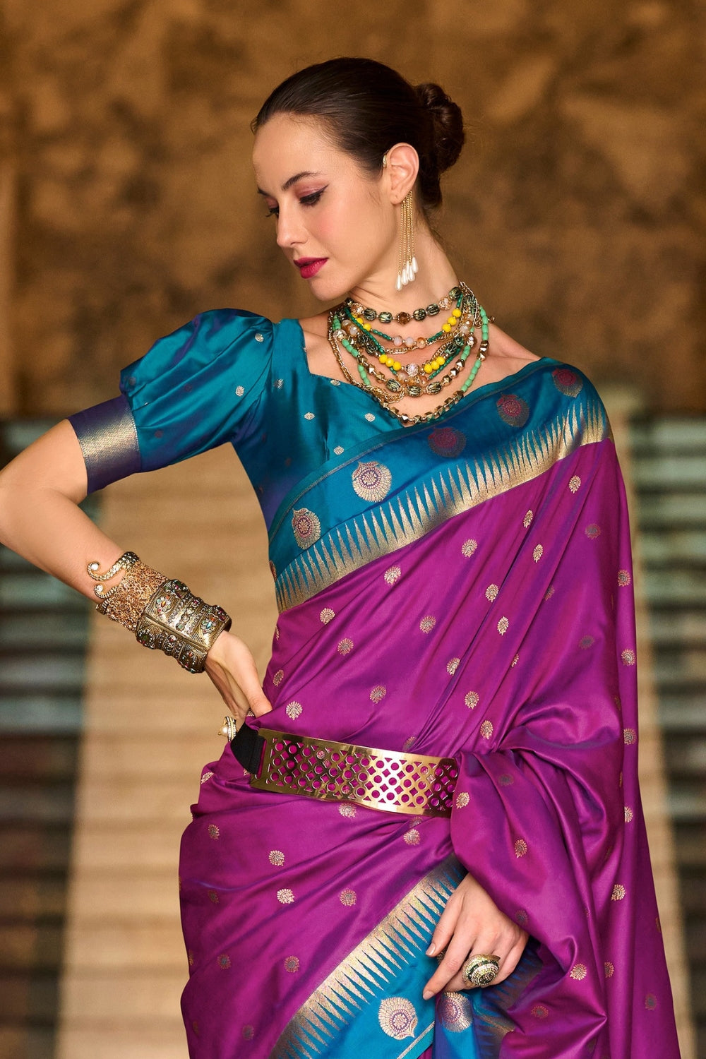 Purple Soft Silk Saree