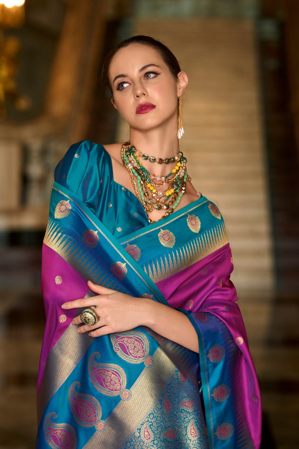 Purple Soft Silk Saree