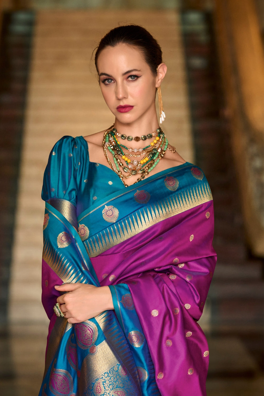 Purple Soft Silk Saree