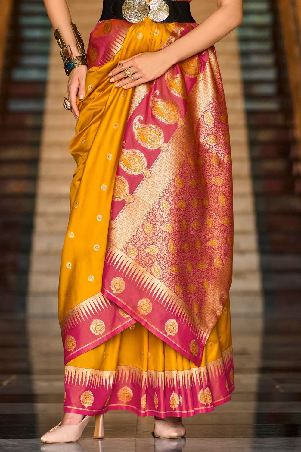 Yellow Soft Silk Saree