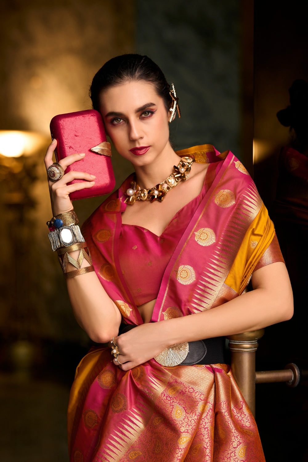 Yellow Soft Silk Saree