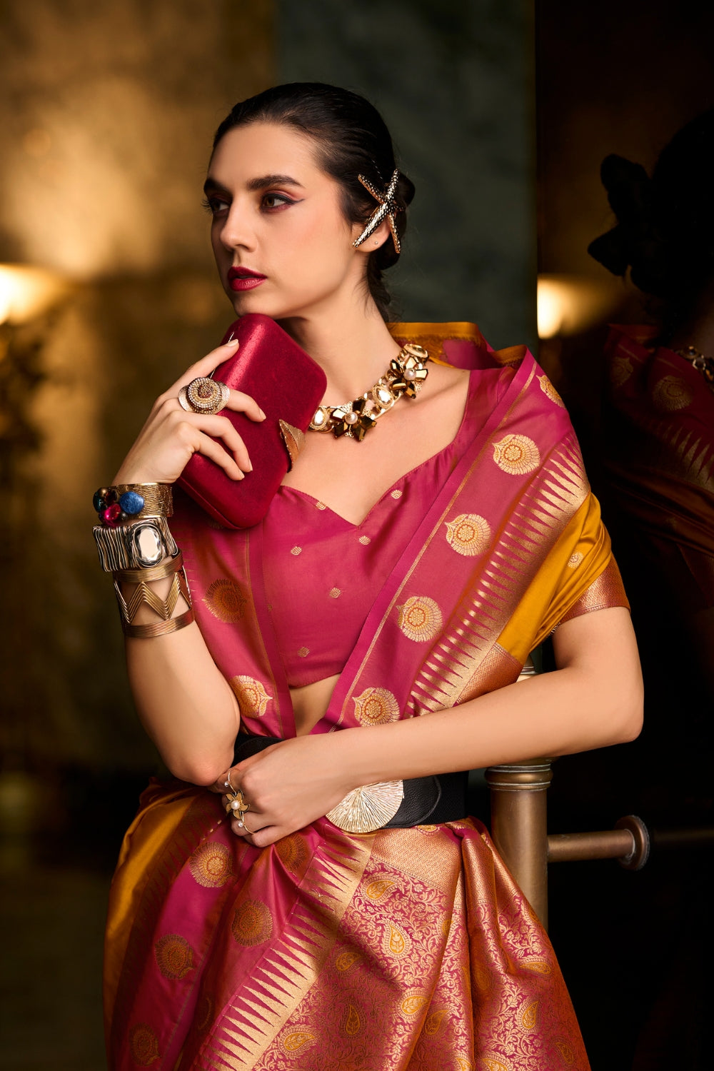 Yellow Soft Silk Saree