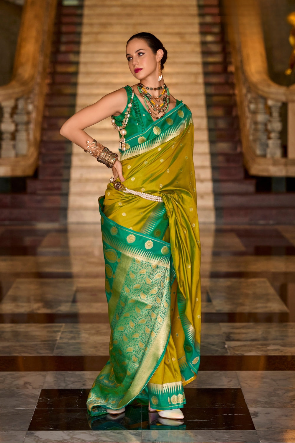 Mustard Soft Silk Saree