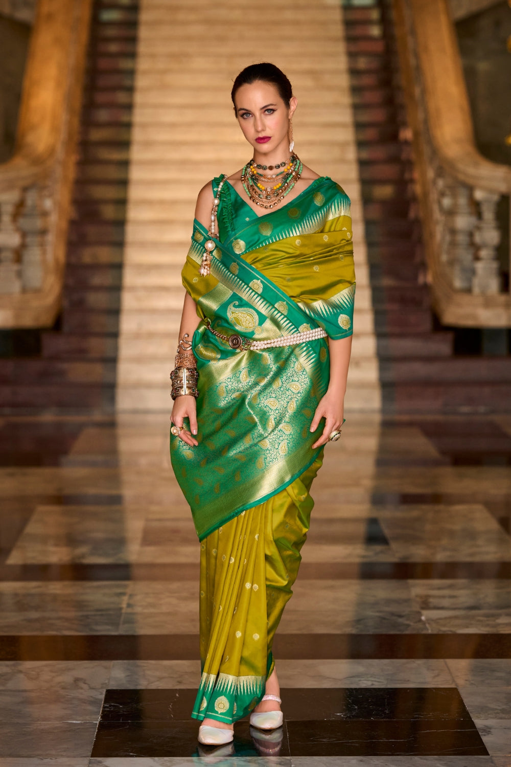 Mustard Soft Silk Saree