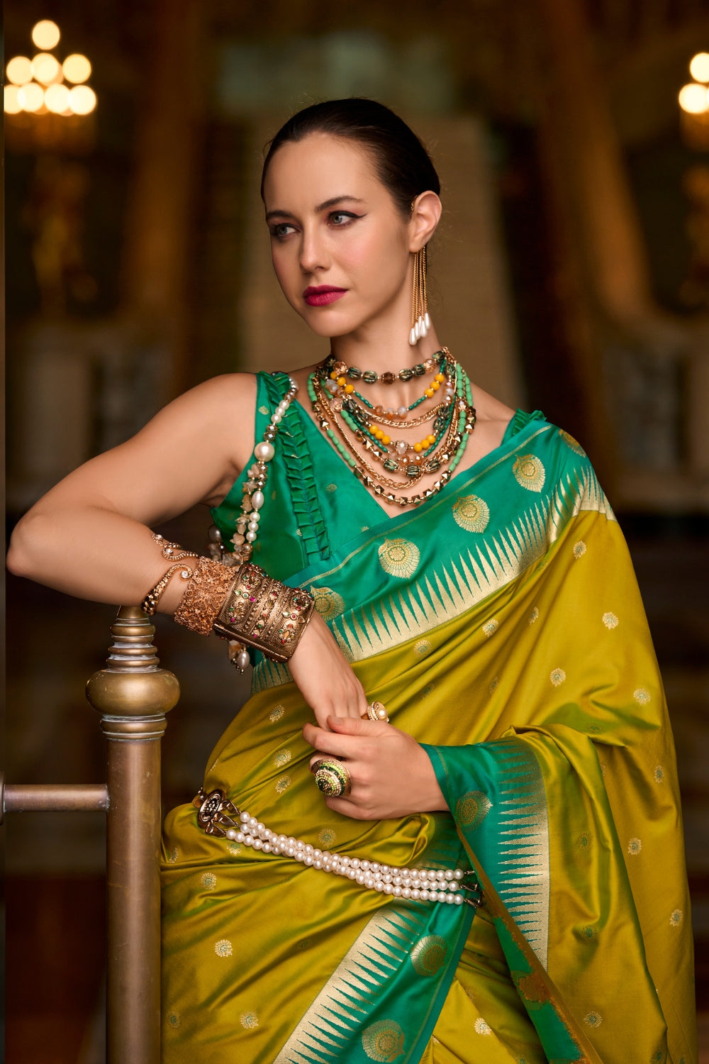 Mustard Soft Silk Saree