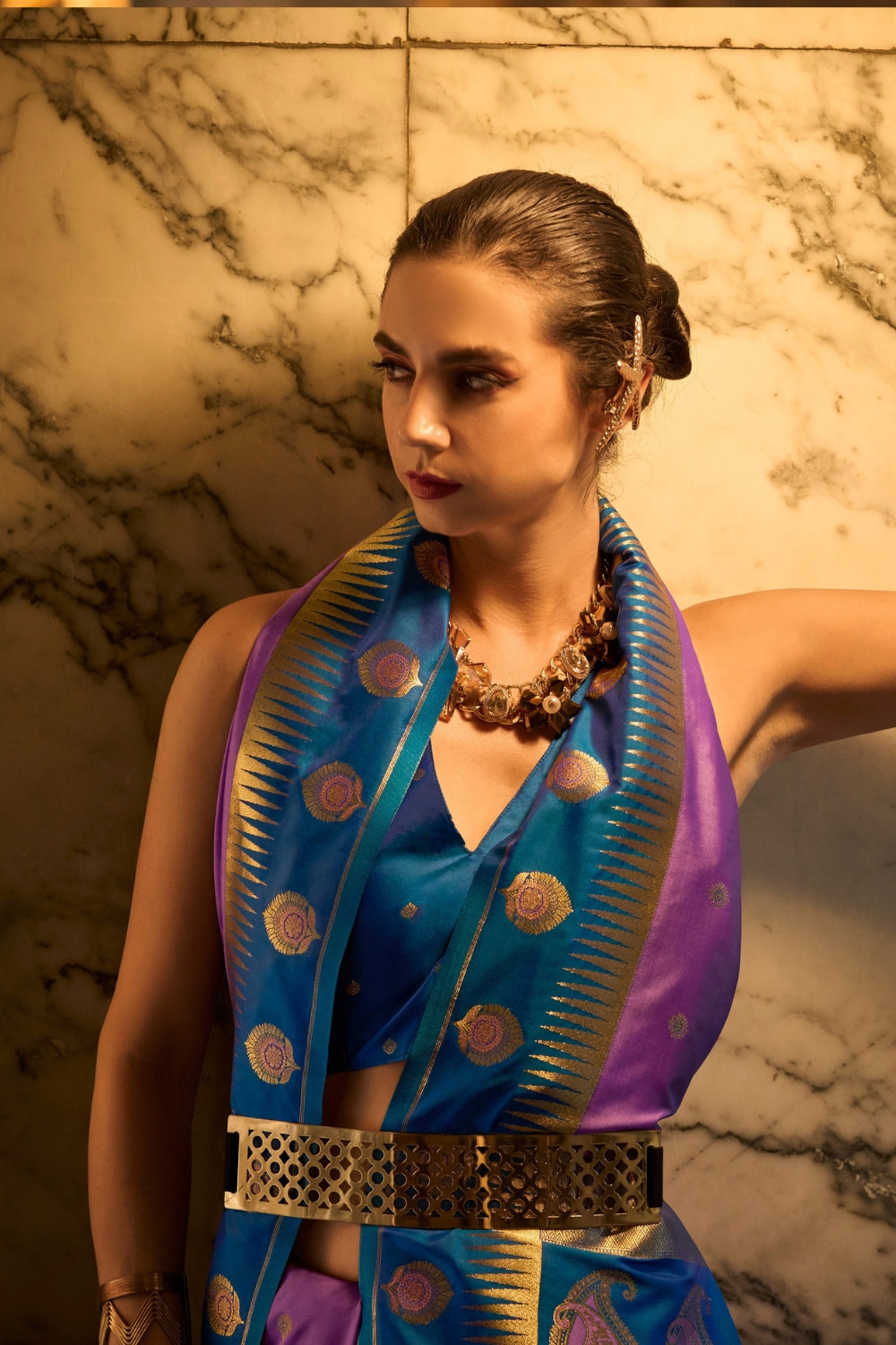 Purple Soft Silk Saree