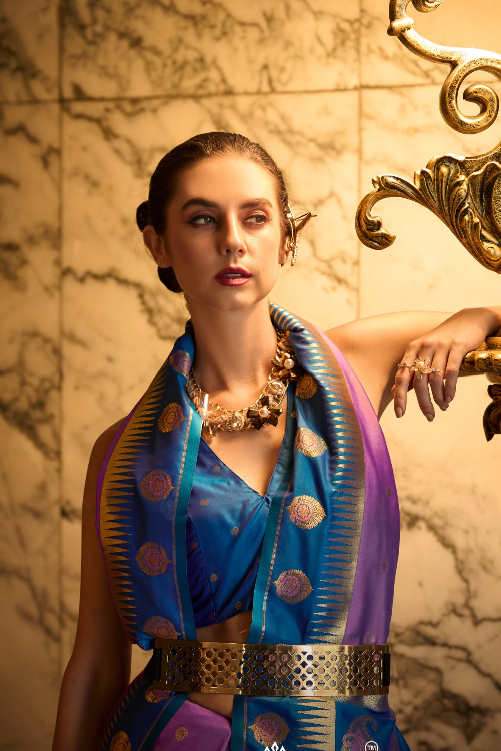 Purple Soft Silk Saree