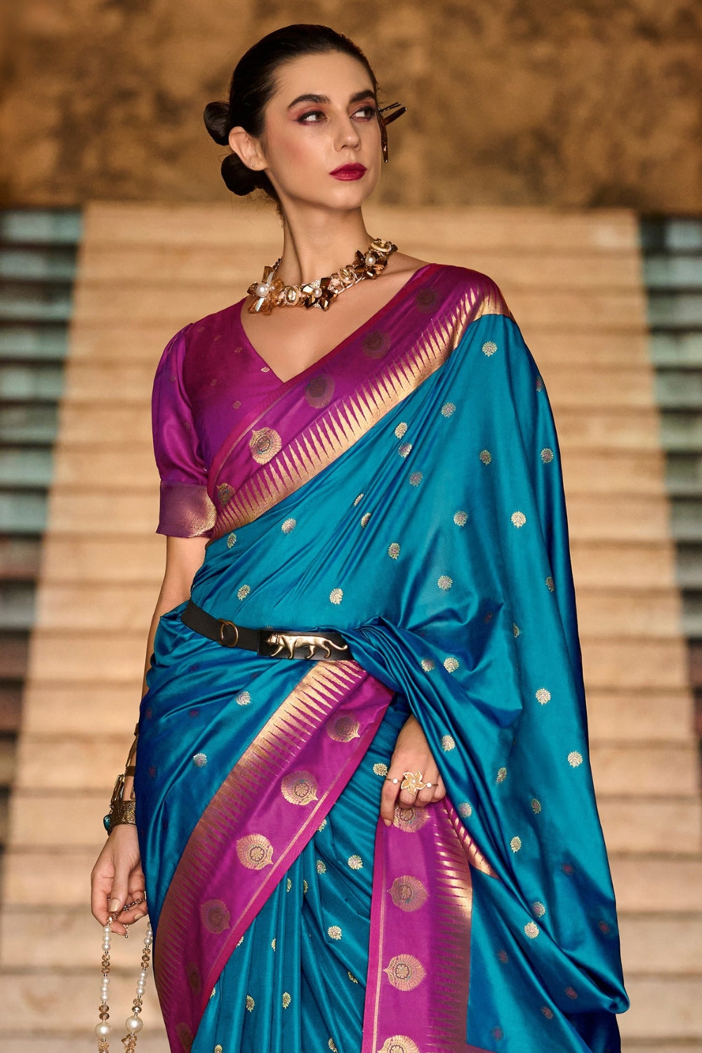 Blue Soft Silk Saree