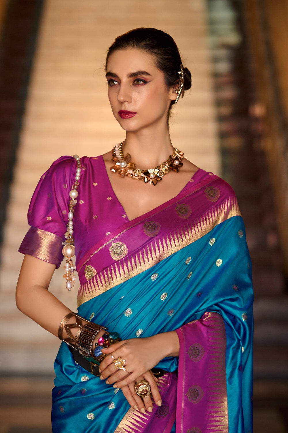 Blue Soft Silk Saree