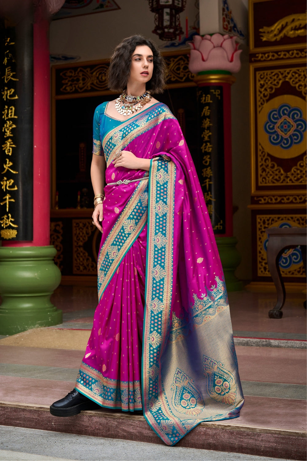 Purple Soft Silk Saree