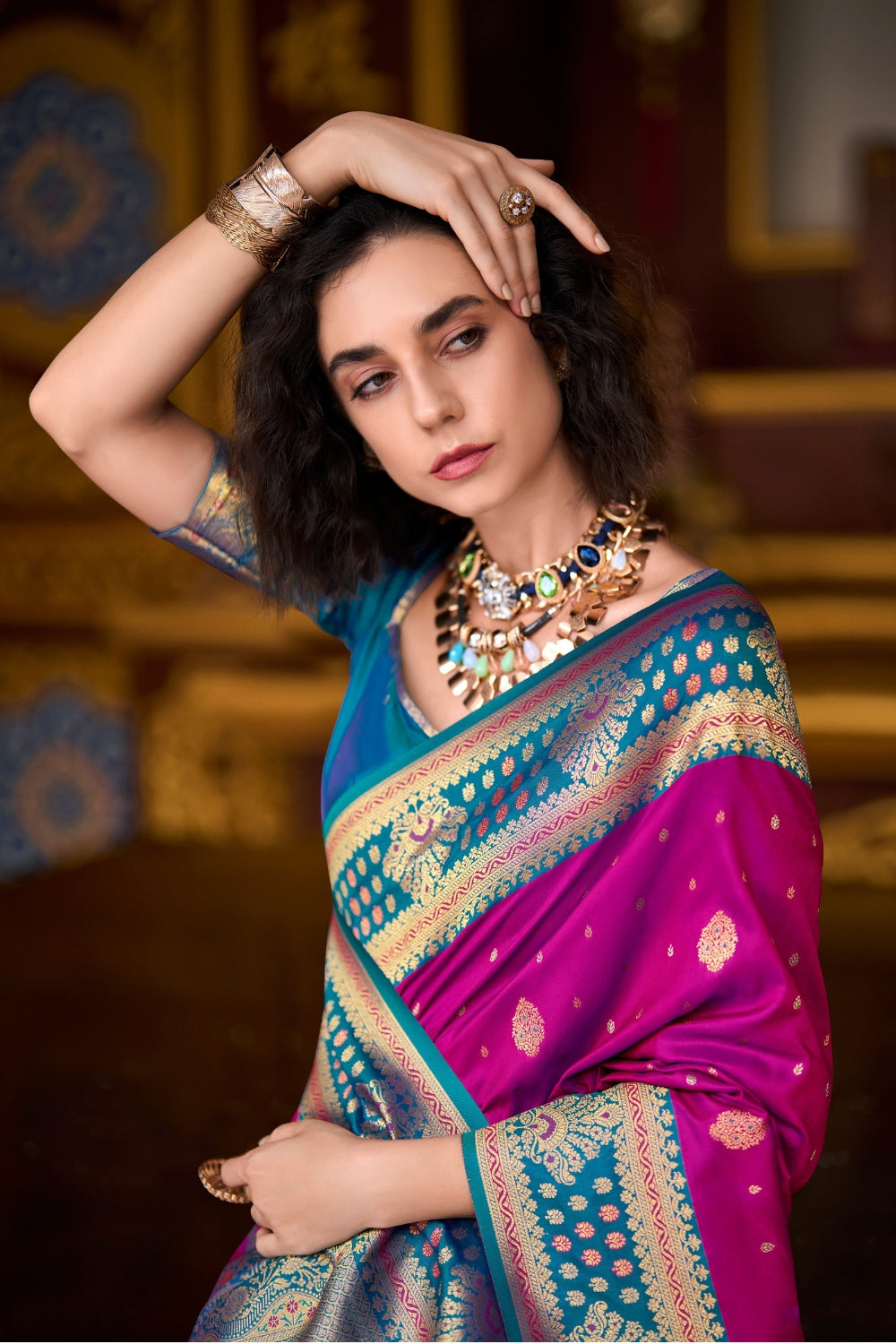 Purple Soft Silk Saree