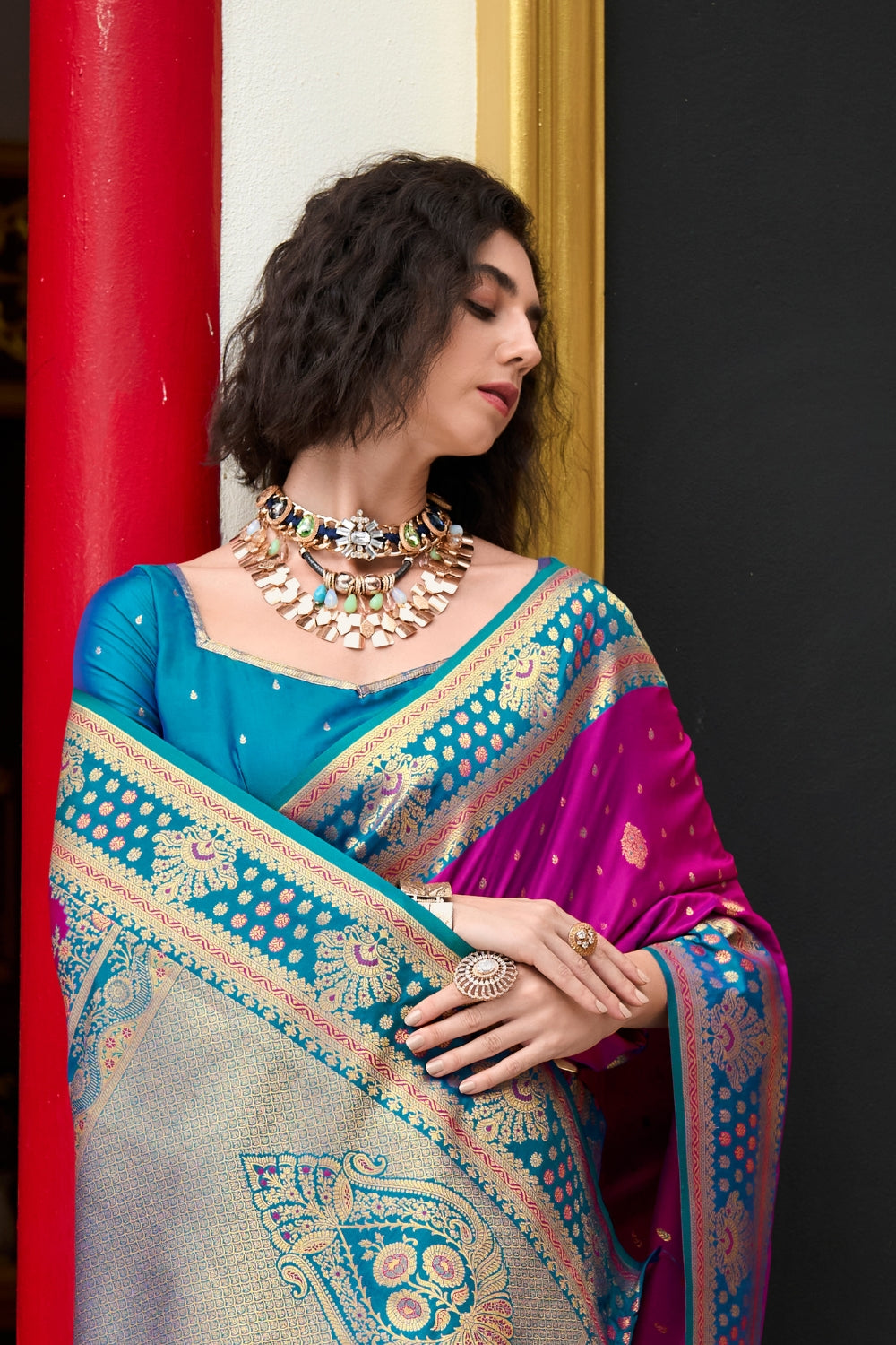 Purple Soft Silk Saree