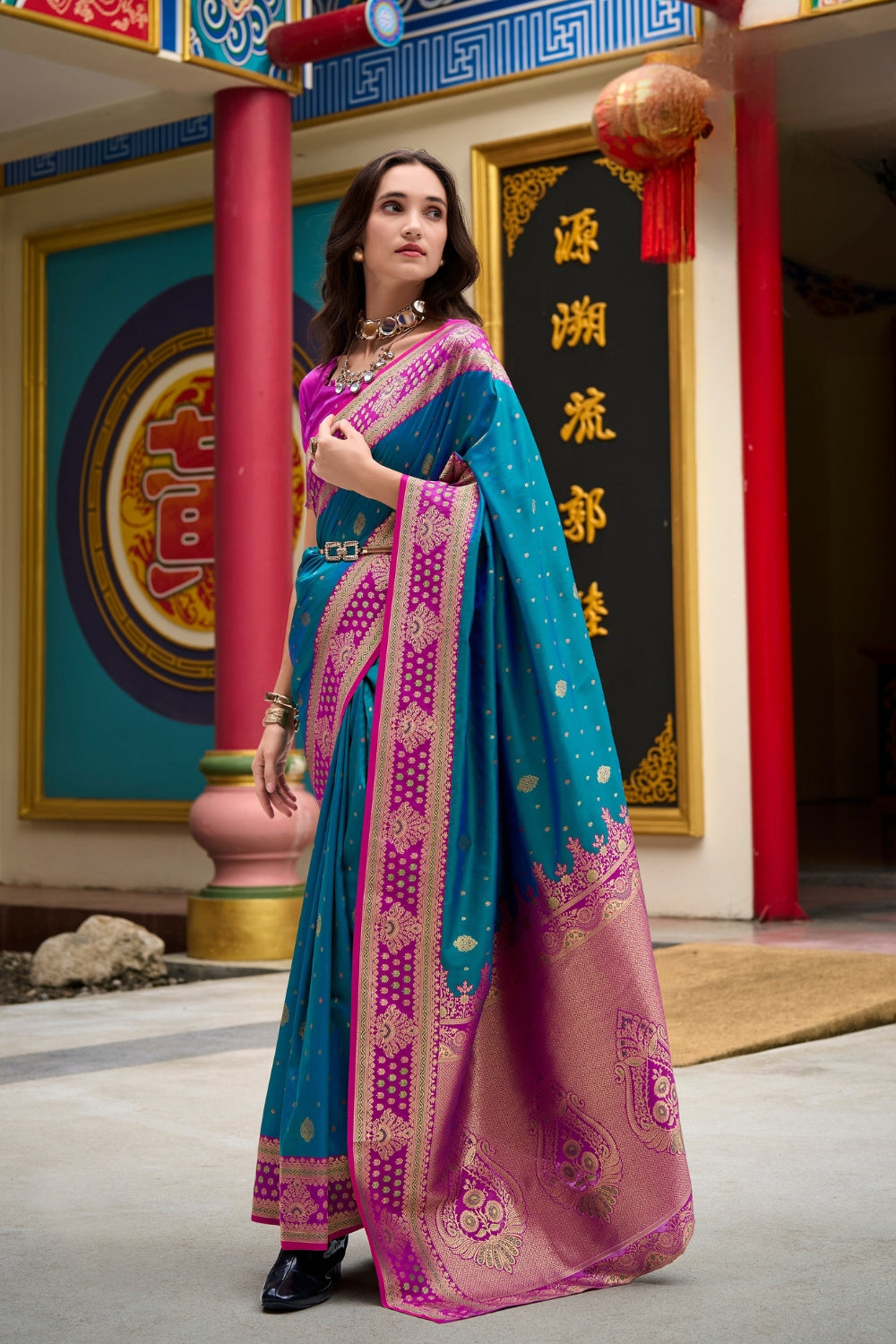 Blue Soft Silk Saree