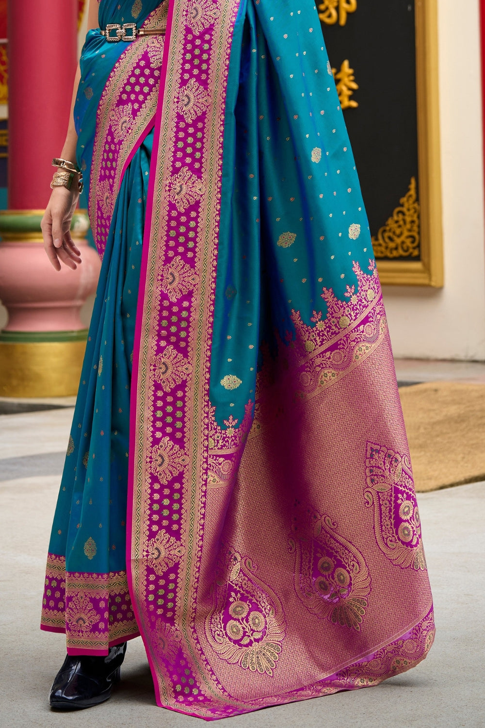 Blue Soft Silk Saree