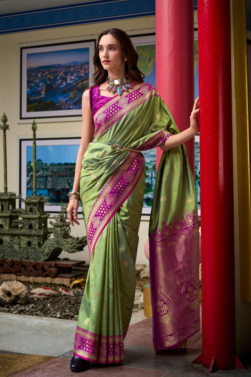 Green Soft Silk Saree