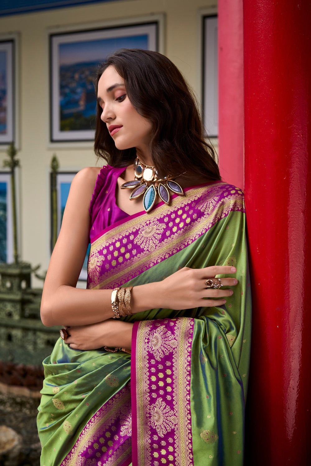 Green Soft Silk Saree