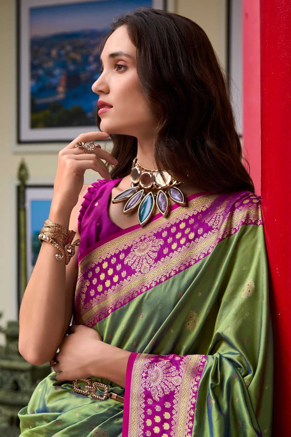 Green Soft Silk Saree