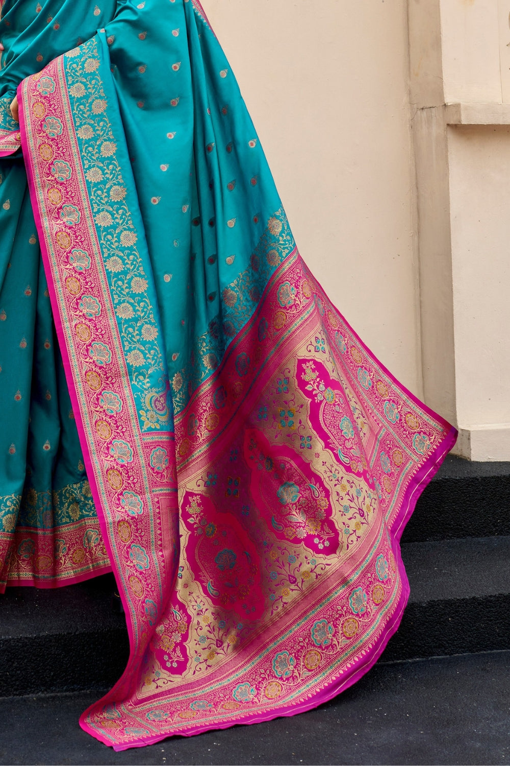 Blue Banarsi Silk Saree