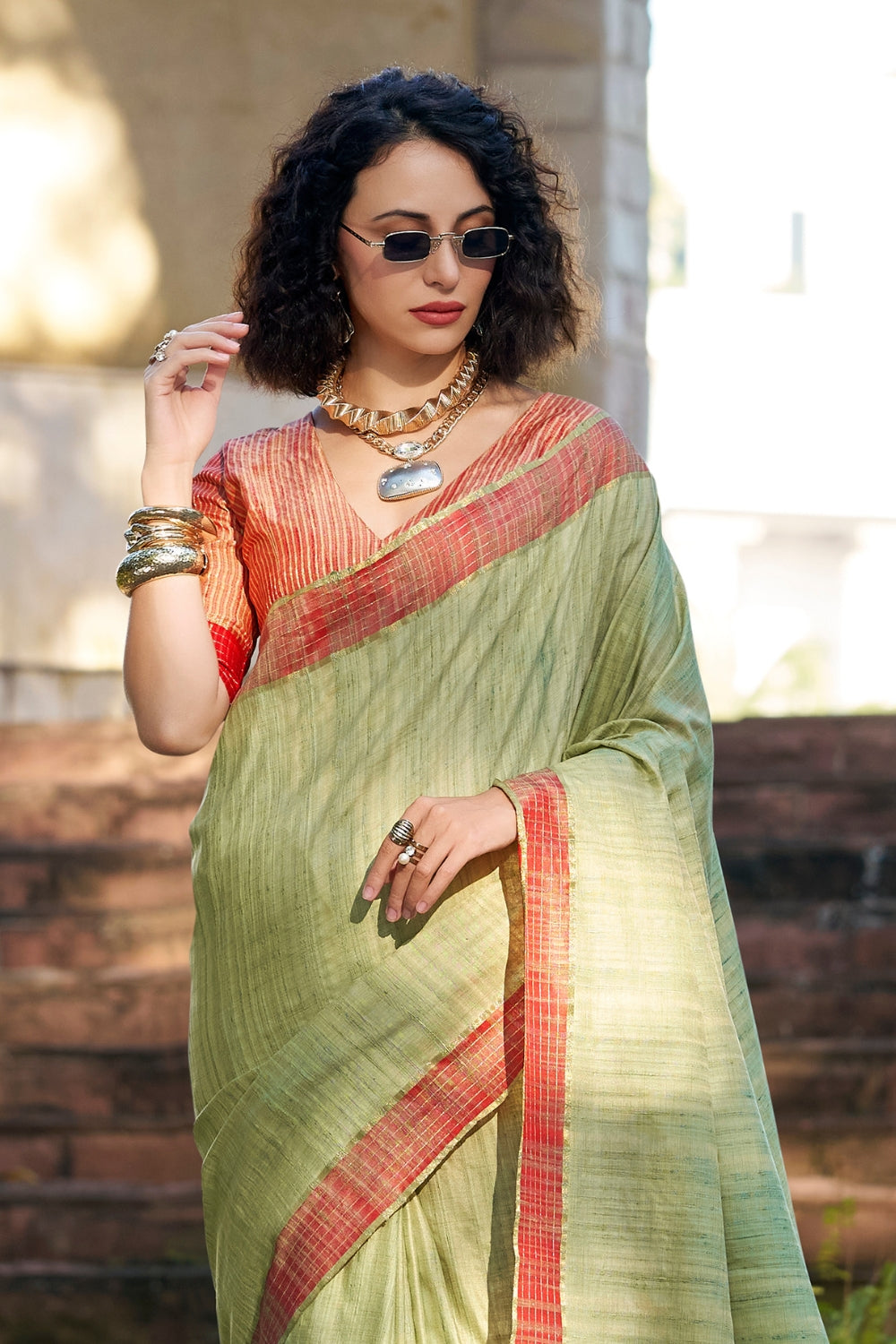 Green Handloom Silk Saree