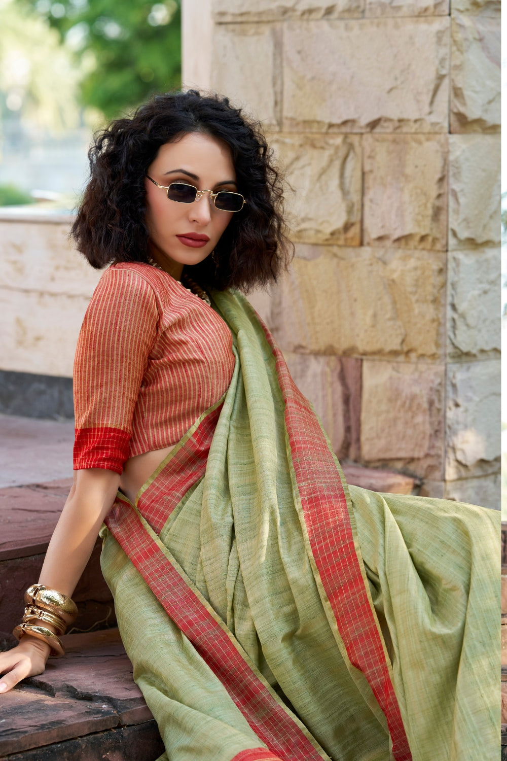 Green Handloom Silk Saree