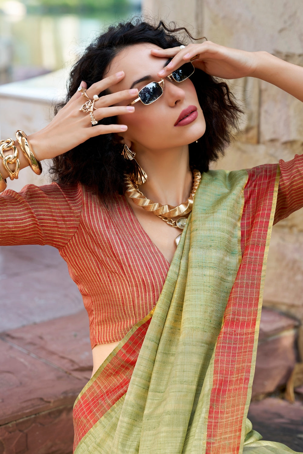 Green Handloom Silk Saree