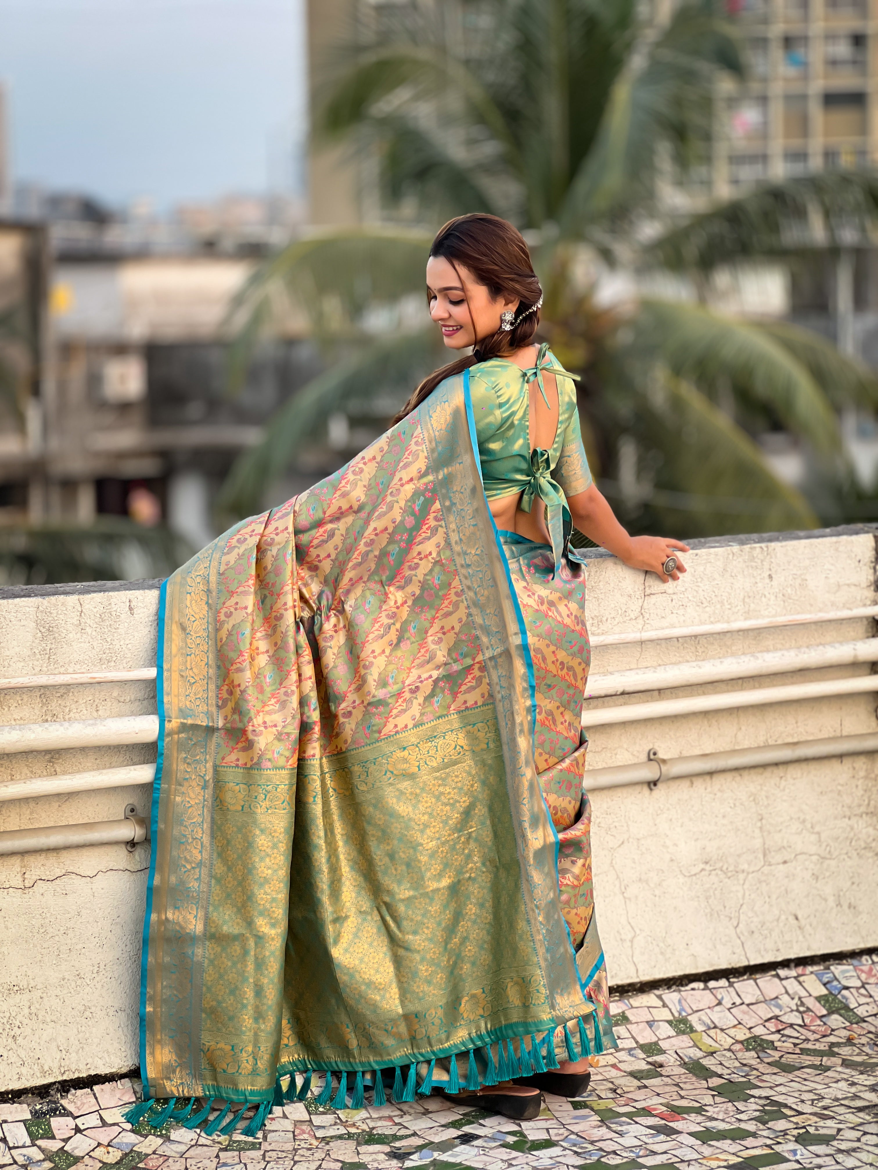RAMA BANARASI SILK BLEND SAREE