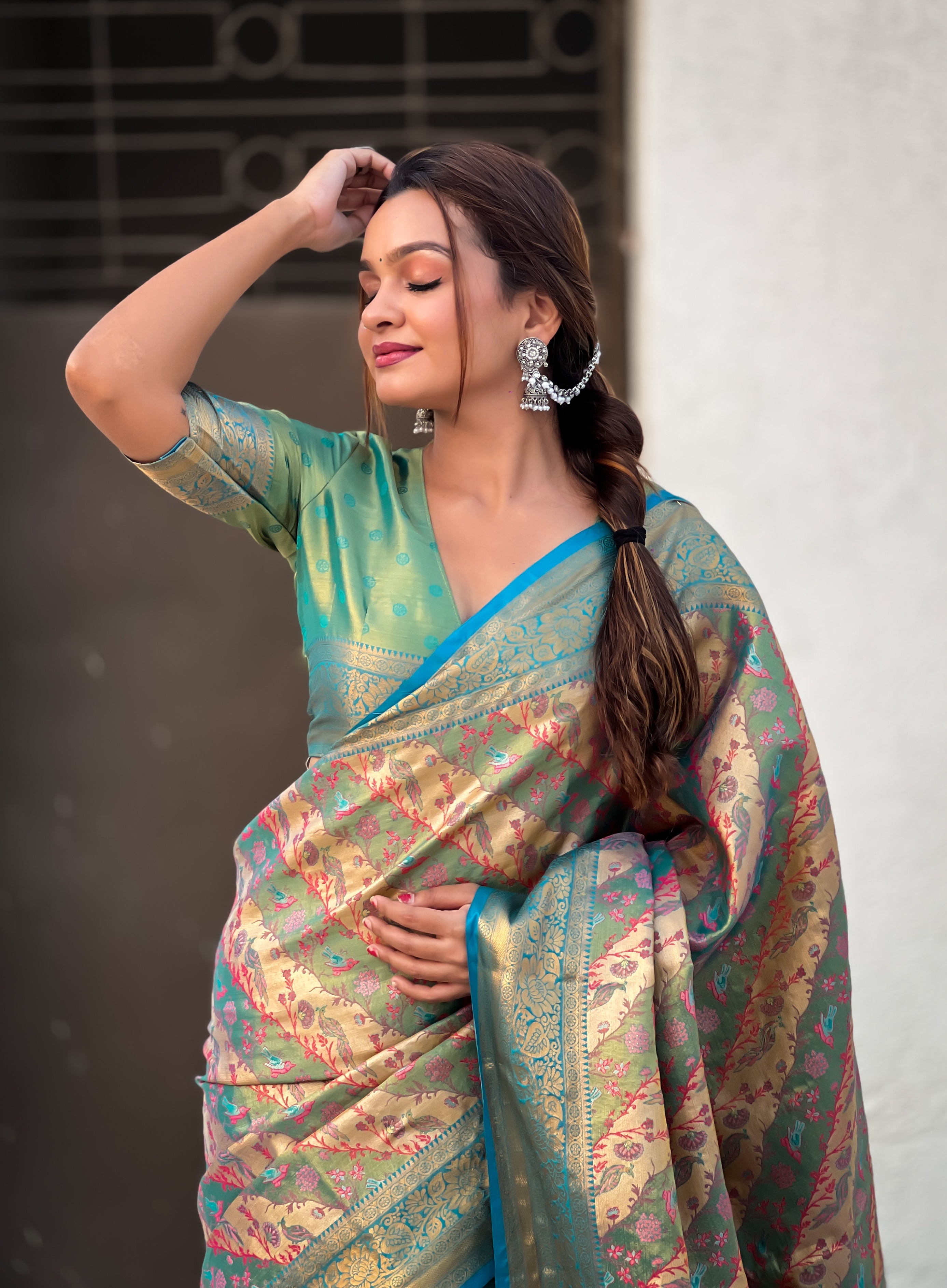 RAMA BANARASI SILK BLEND SAREE
