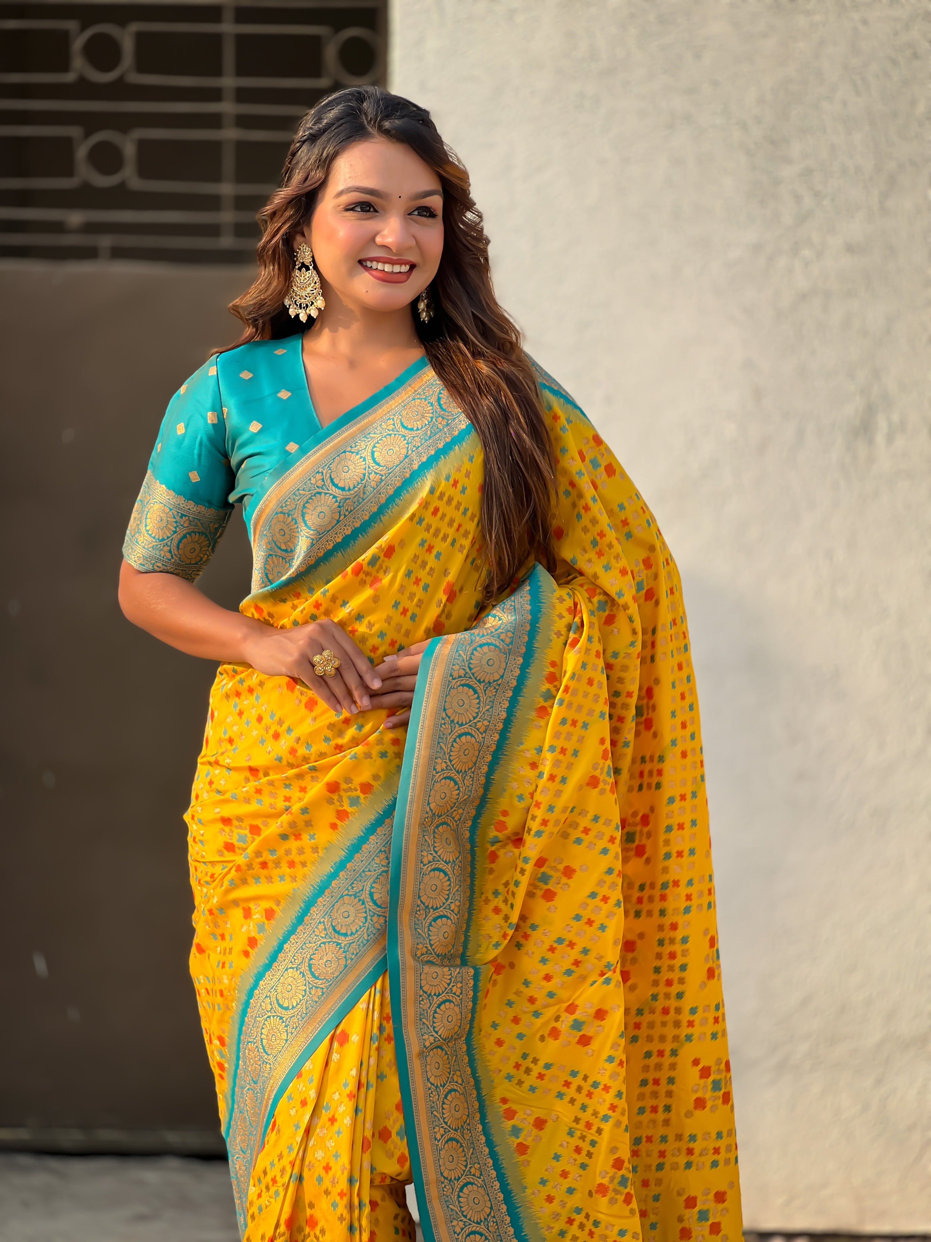 YELLOW PATOLA SILK SAREE