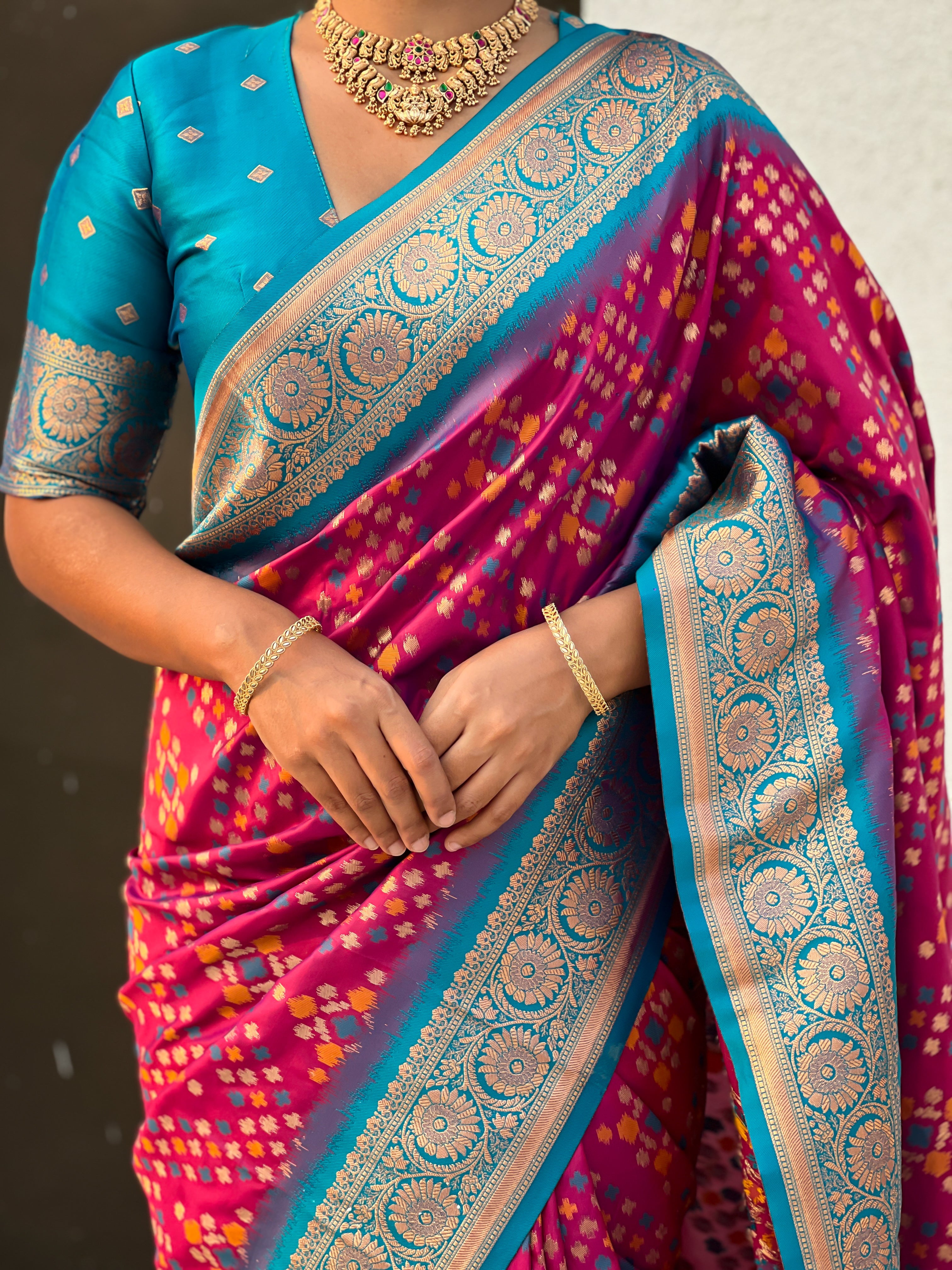 PINK PATOLA SILK SAREE