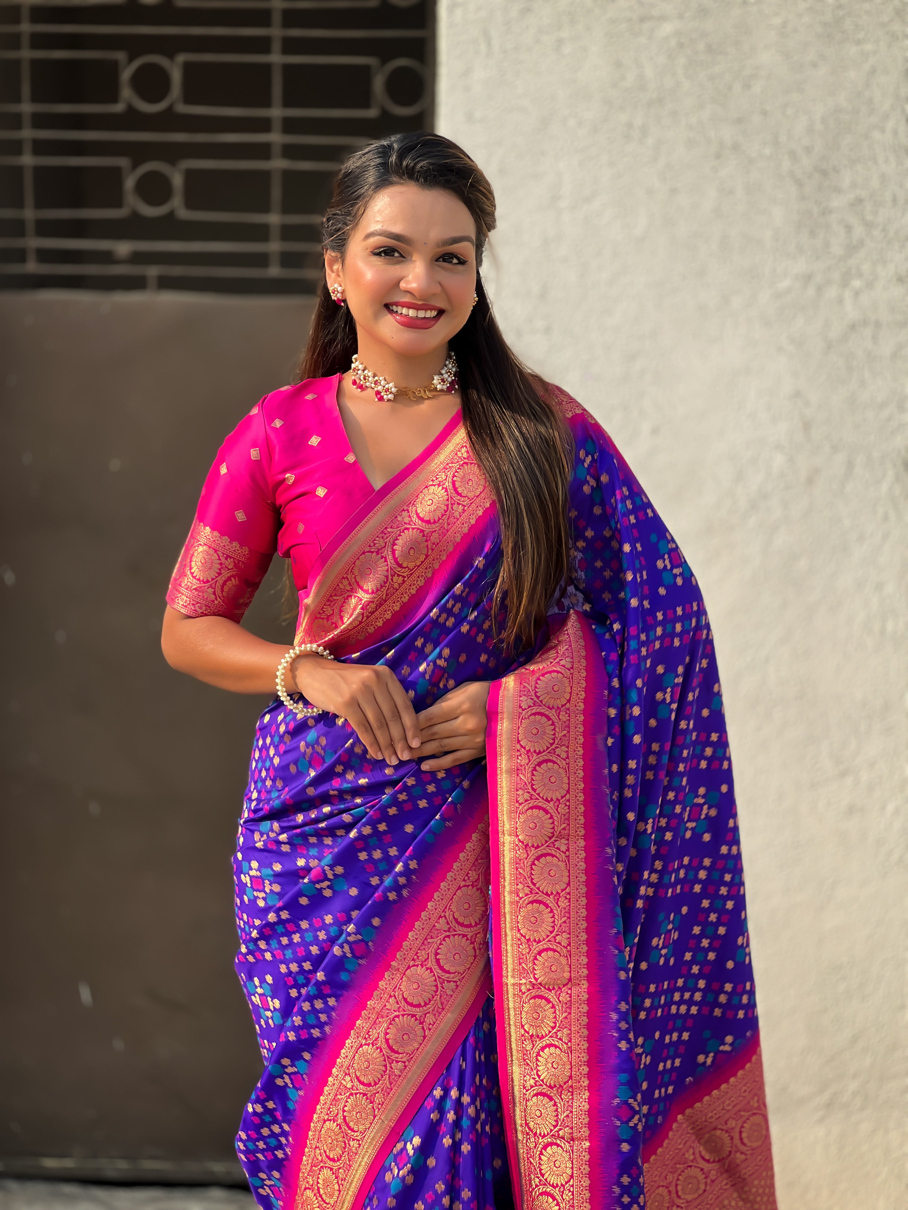 BLUE PATOLA SILK SAREE