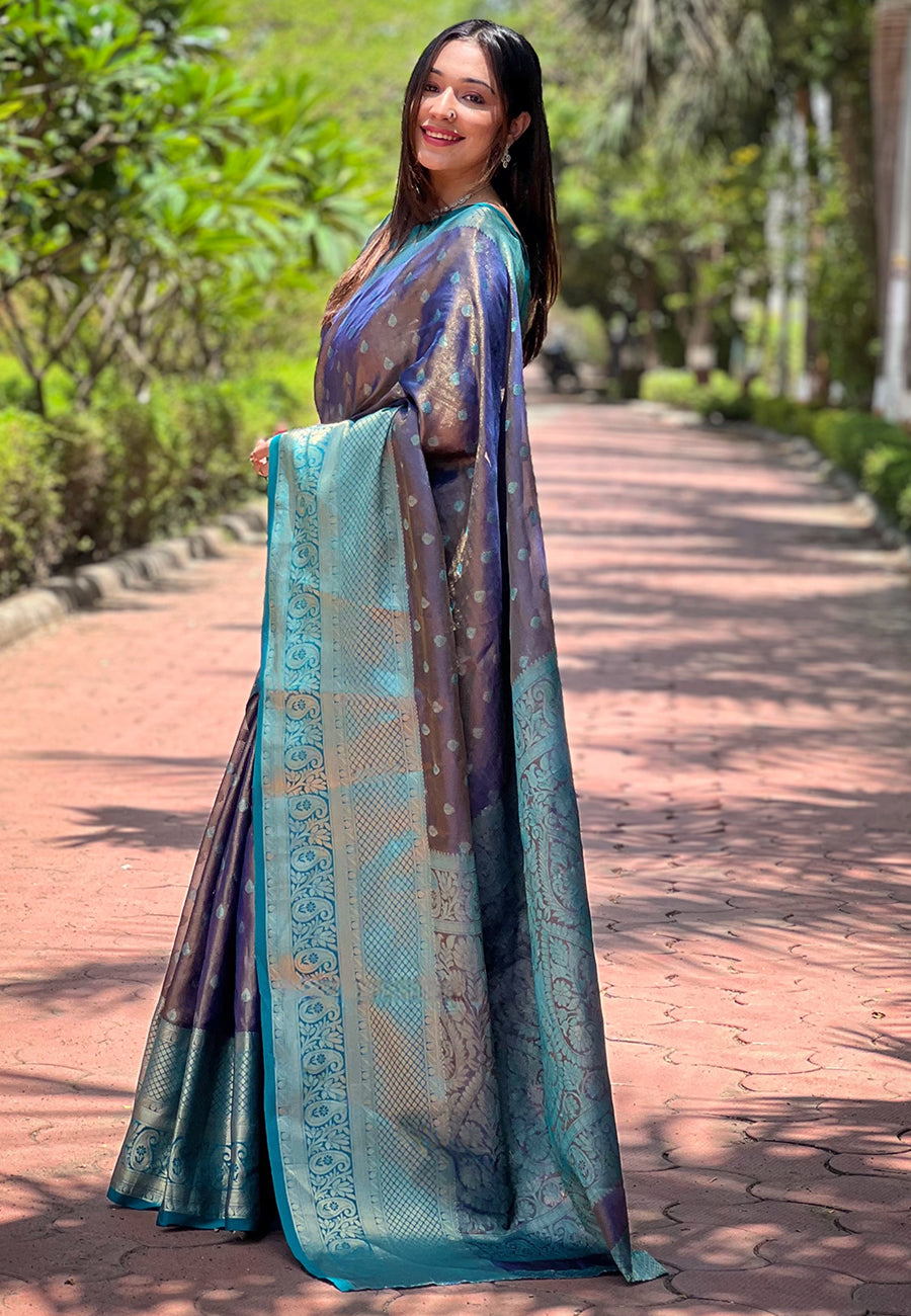Dark Blue Kanjivaram Saree
