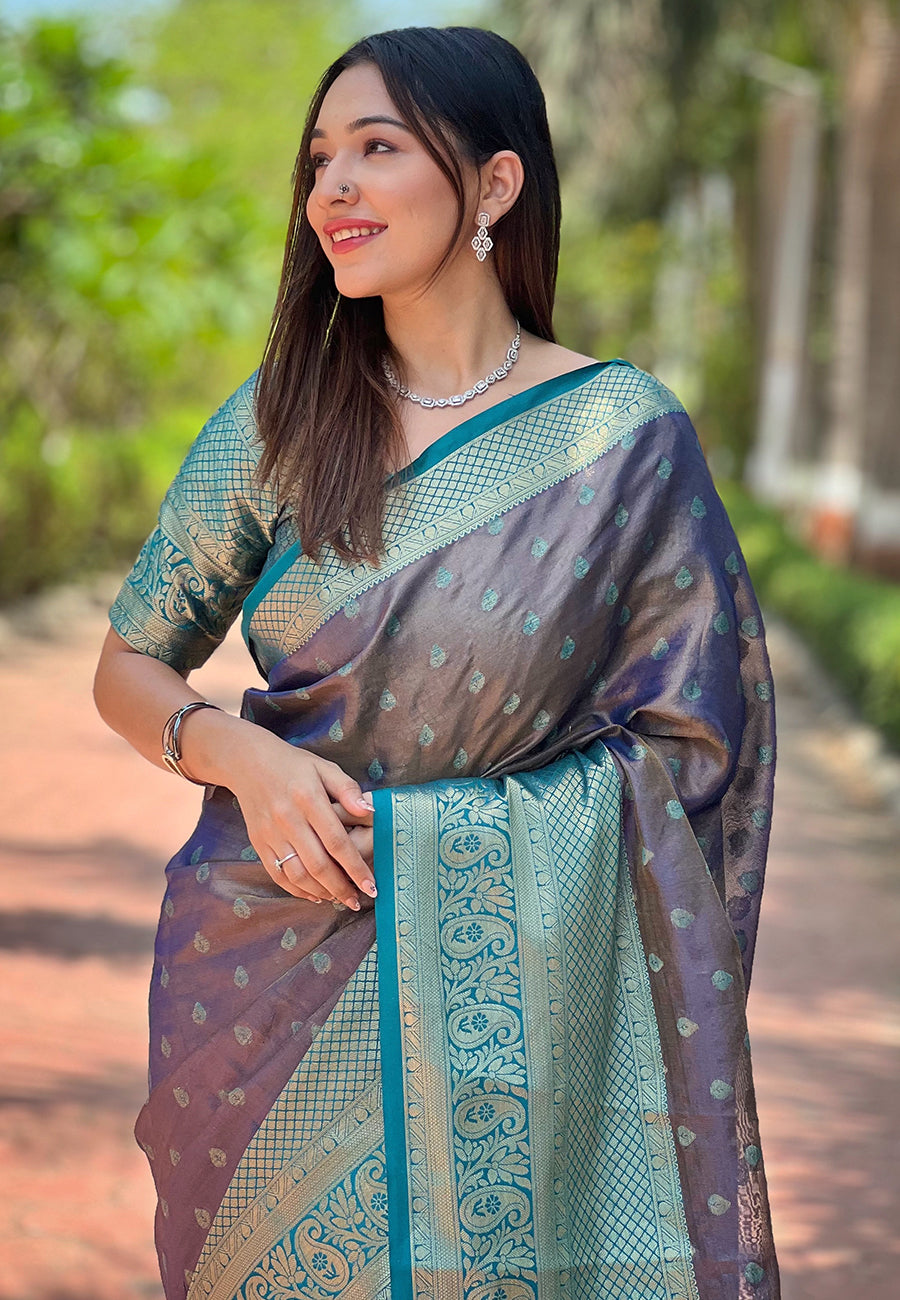 Dark Blue Kanjivaram Saree