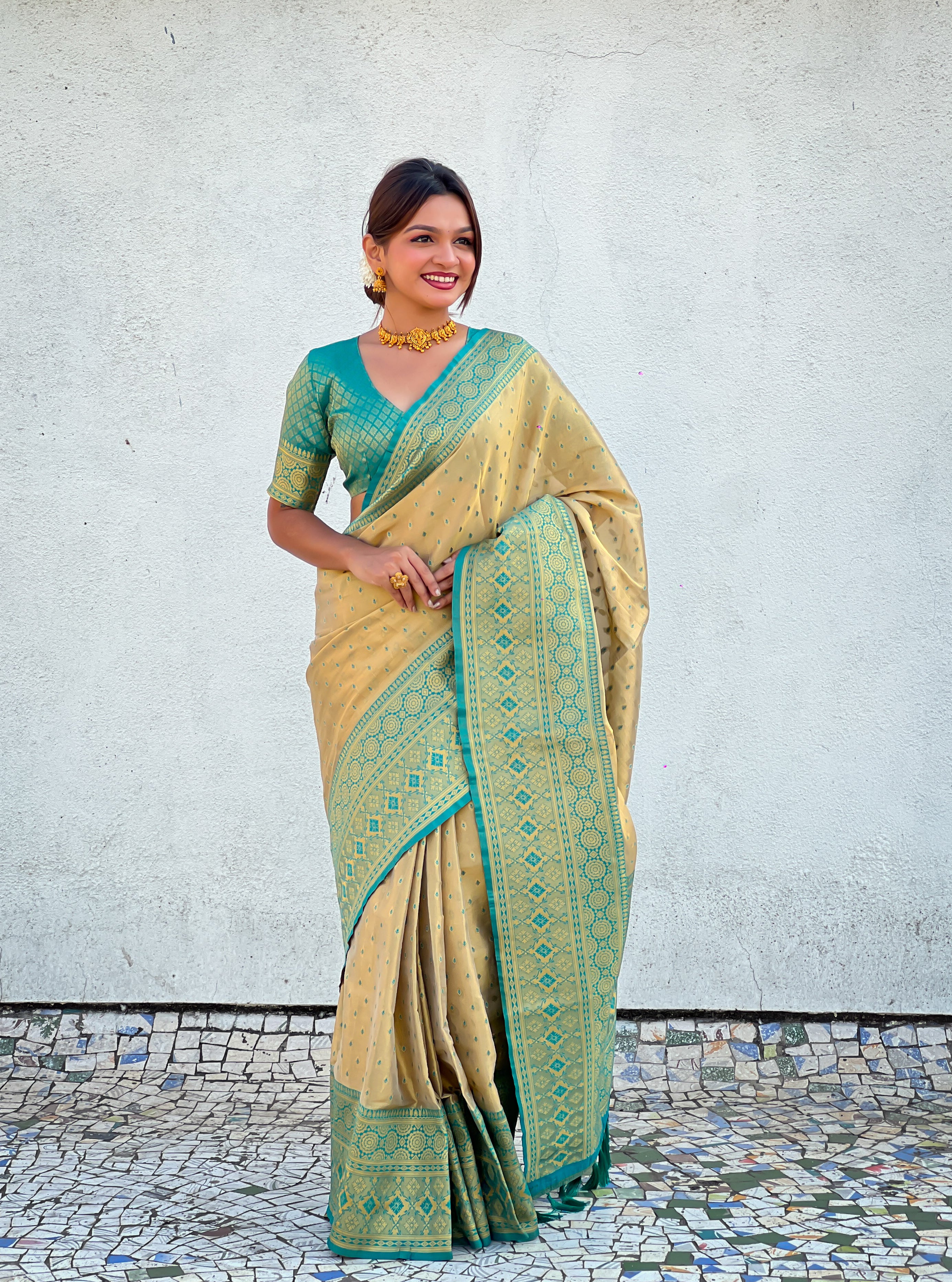 RAMA BANARASI SILK BLEND SAREE