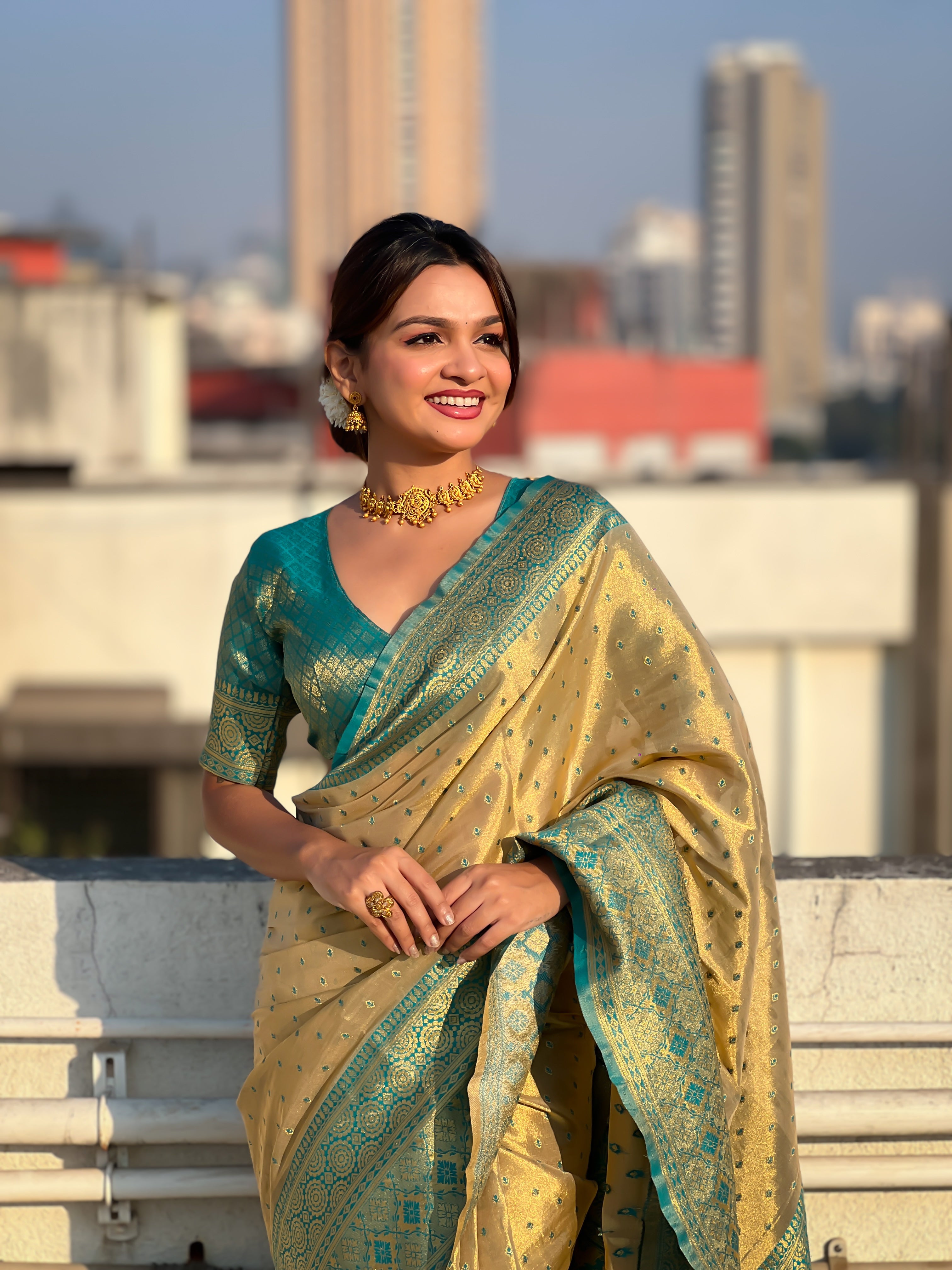 RAMA BANARASI SILK BLEND SAREE