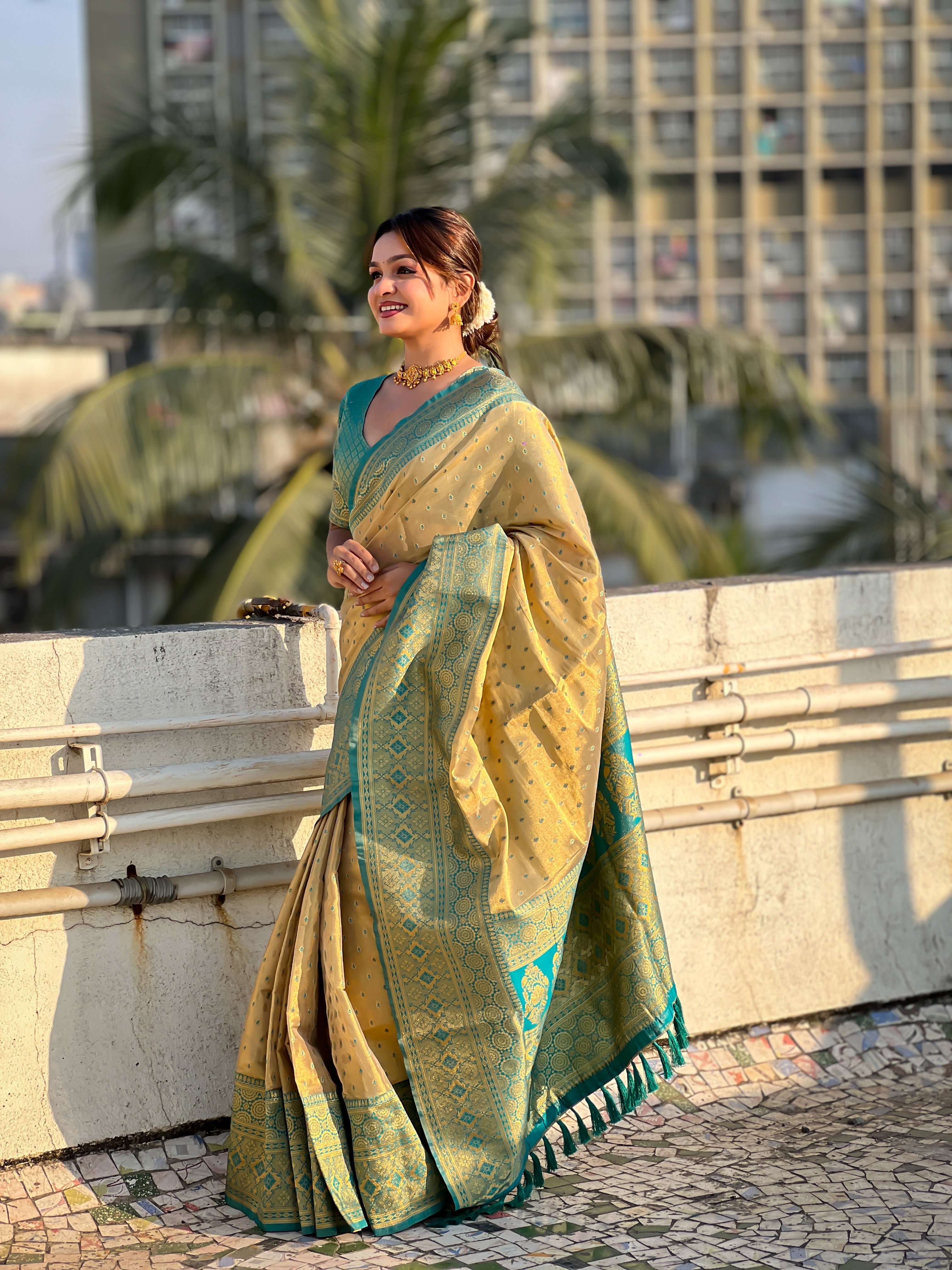 RAMA BANARASI SILK BLEND SAREE