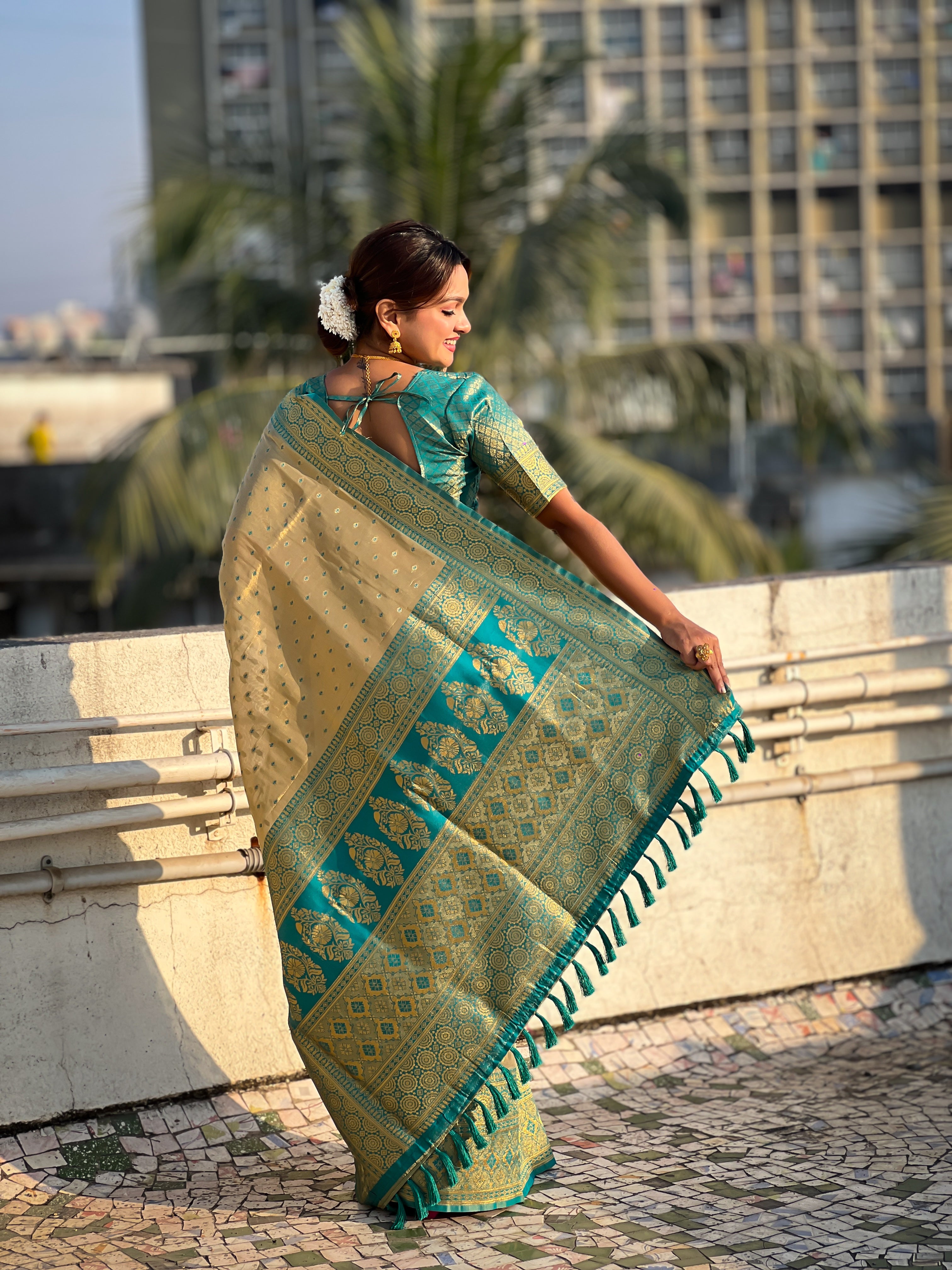 RAMA BANARASI SILK BLEND SAREE