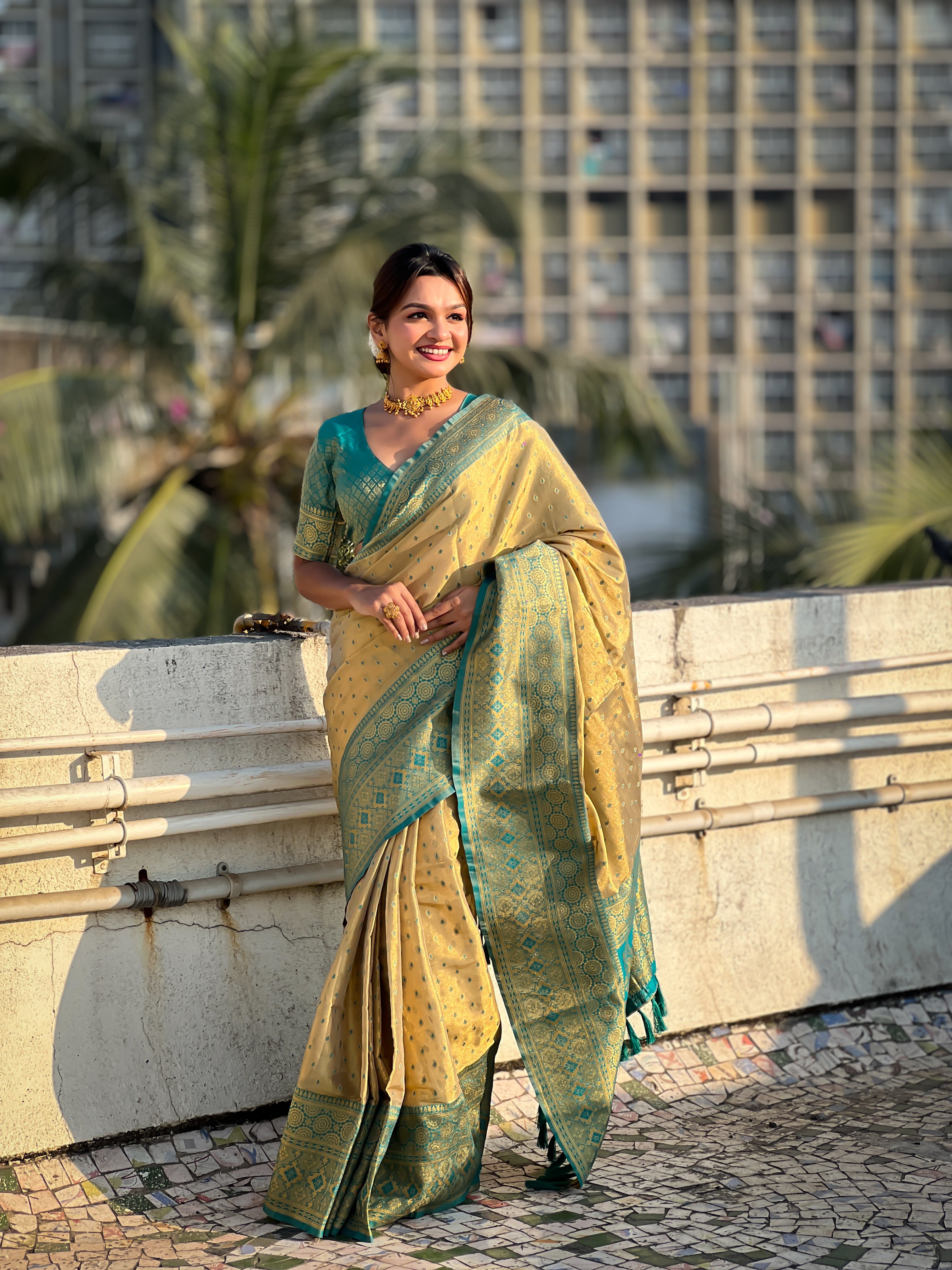 RAMA BANARASI SILK BLEND SAREE