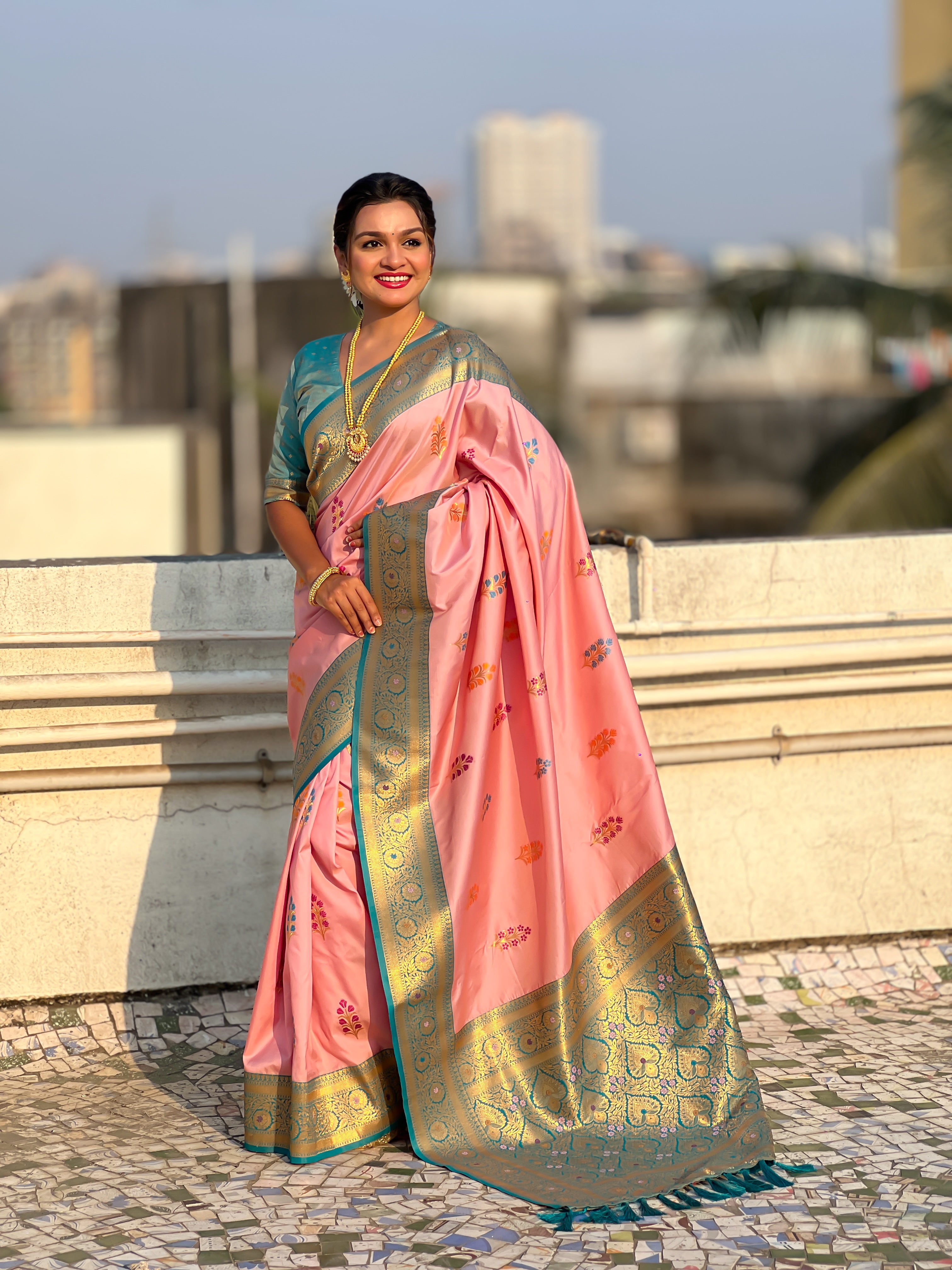 BABY PINK SOFT SILK SAREE