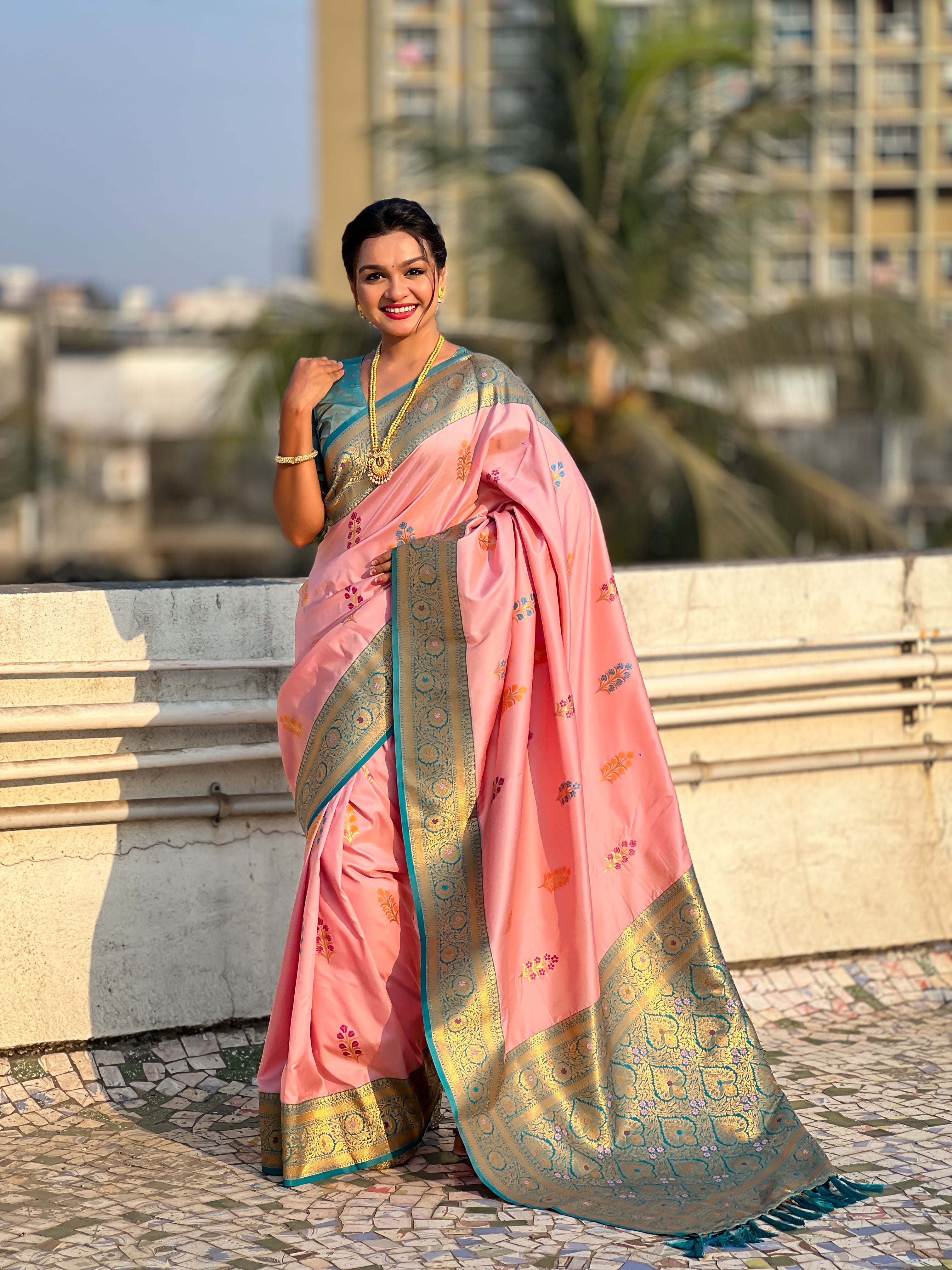 BABY PINK SOFT SILK SAREE
